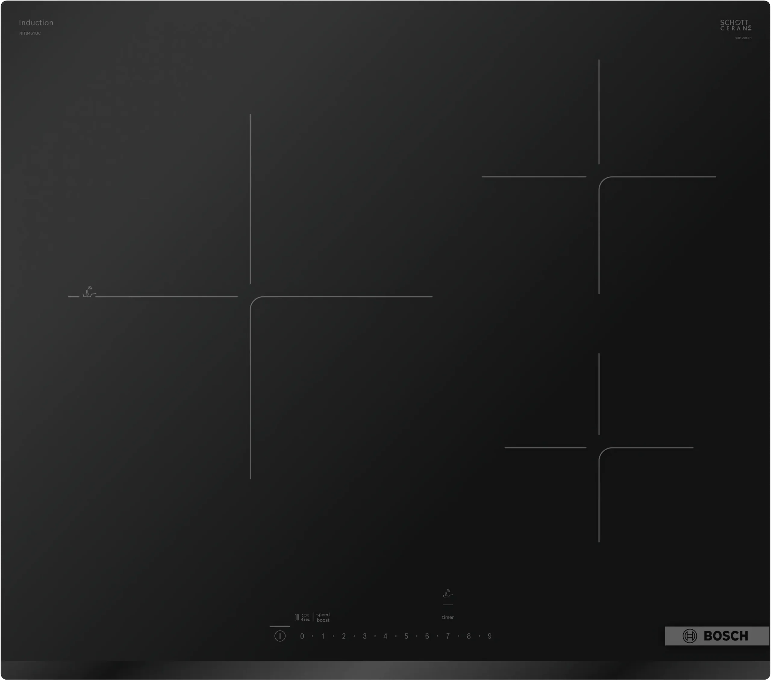 Bosch NIT8461UC 800 Series, Induction hob, 24", surface mount without frame - Image 2