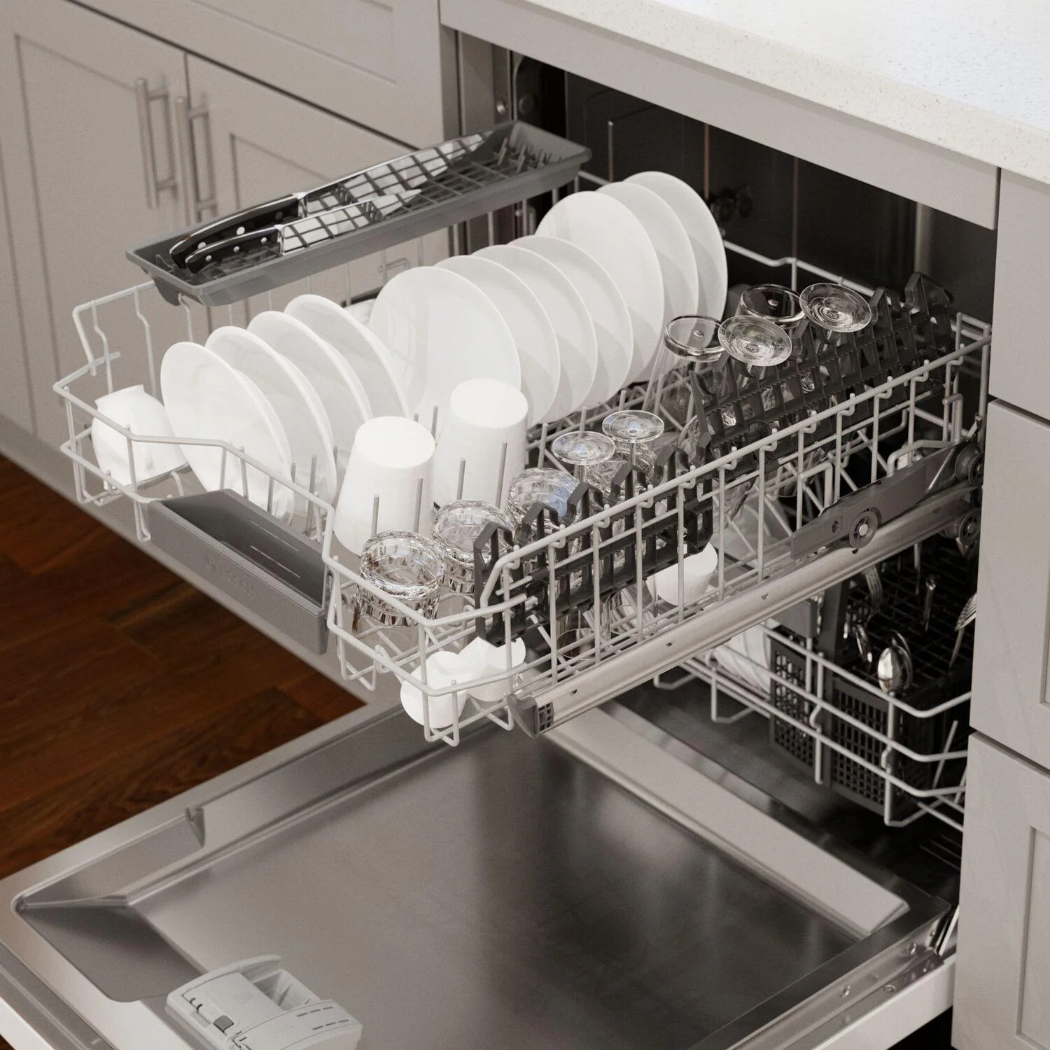 Bosch SGE53C52UC 300 Series Dishwasher 24" White - Image 13