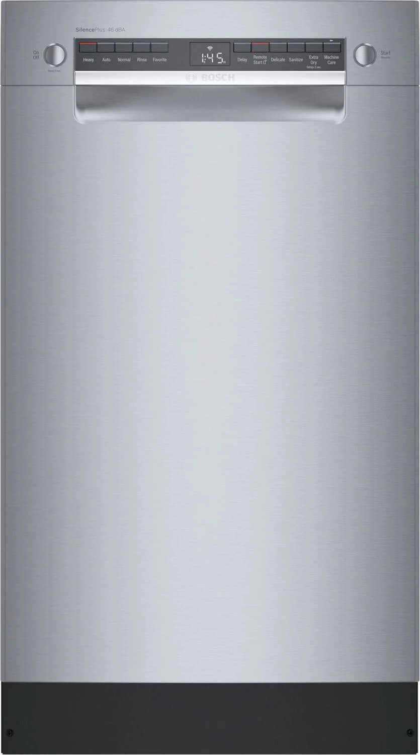 Bosch SPE53C55UC 300 Series, built-under dishwasher, 17 3/4'', Brushed steel anti-fingerprint