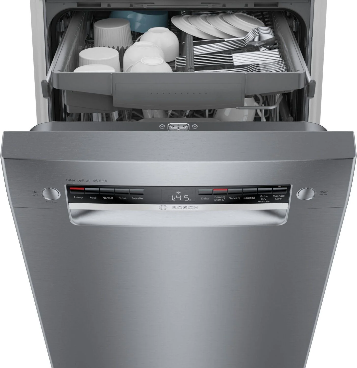 Bosch SPE53C55UC 300 Series, built-under dishwasher, 17 3/4'', Brushed steel anti-fingerprint - Image 4
