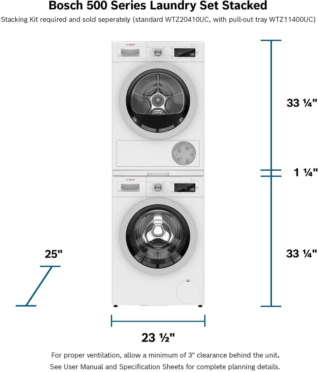 500 Series Compact Washer 1400 rpm WAW285H1UC - Image 2