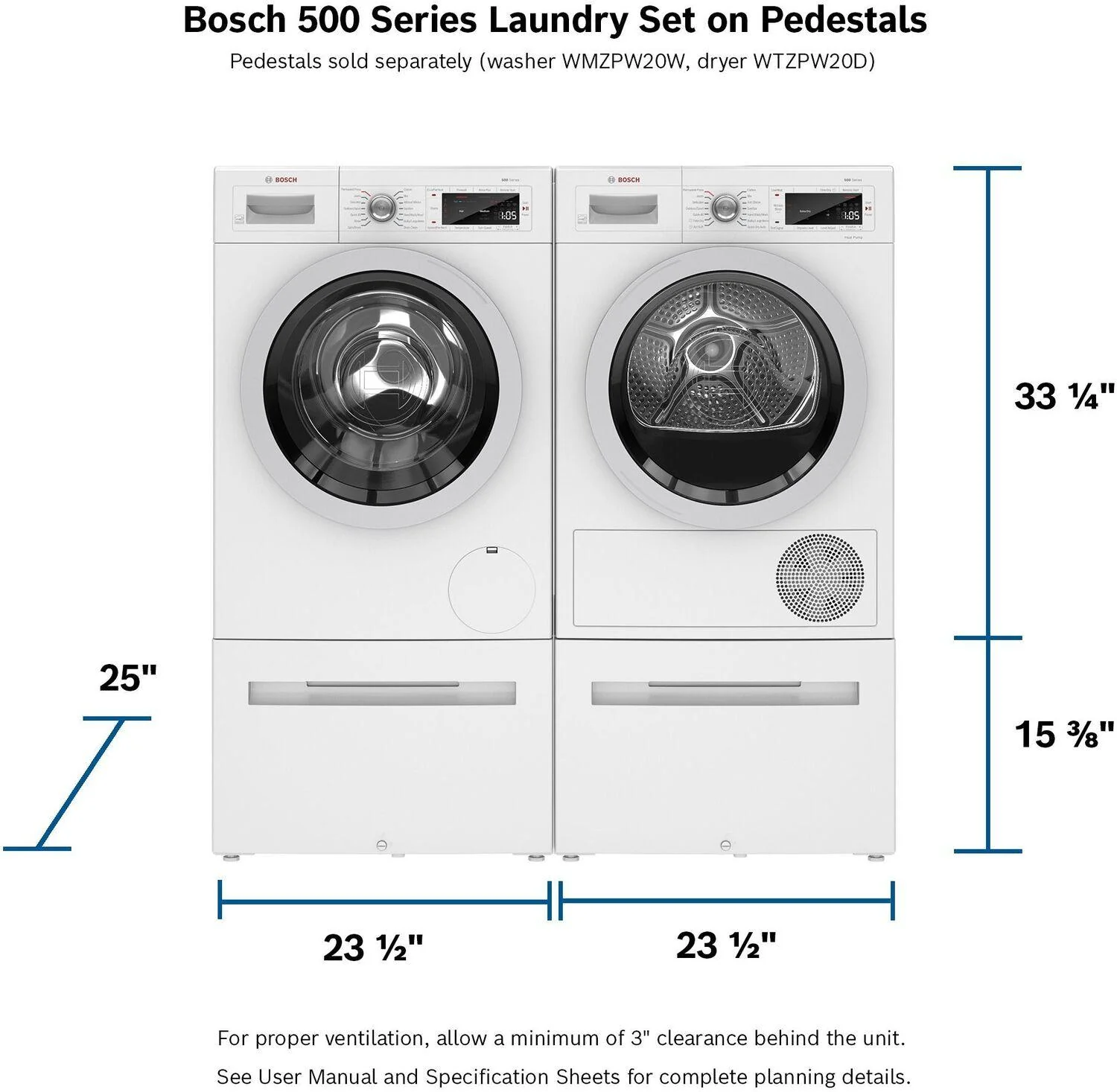 500 Series Compact Washer 1400 rpm WAW285H1UC - Image 4