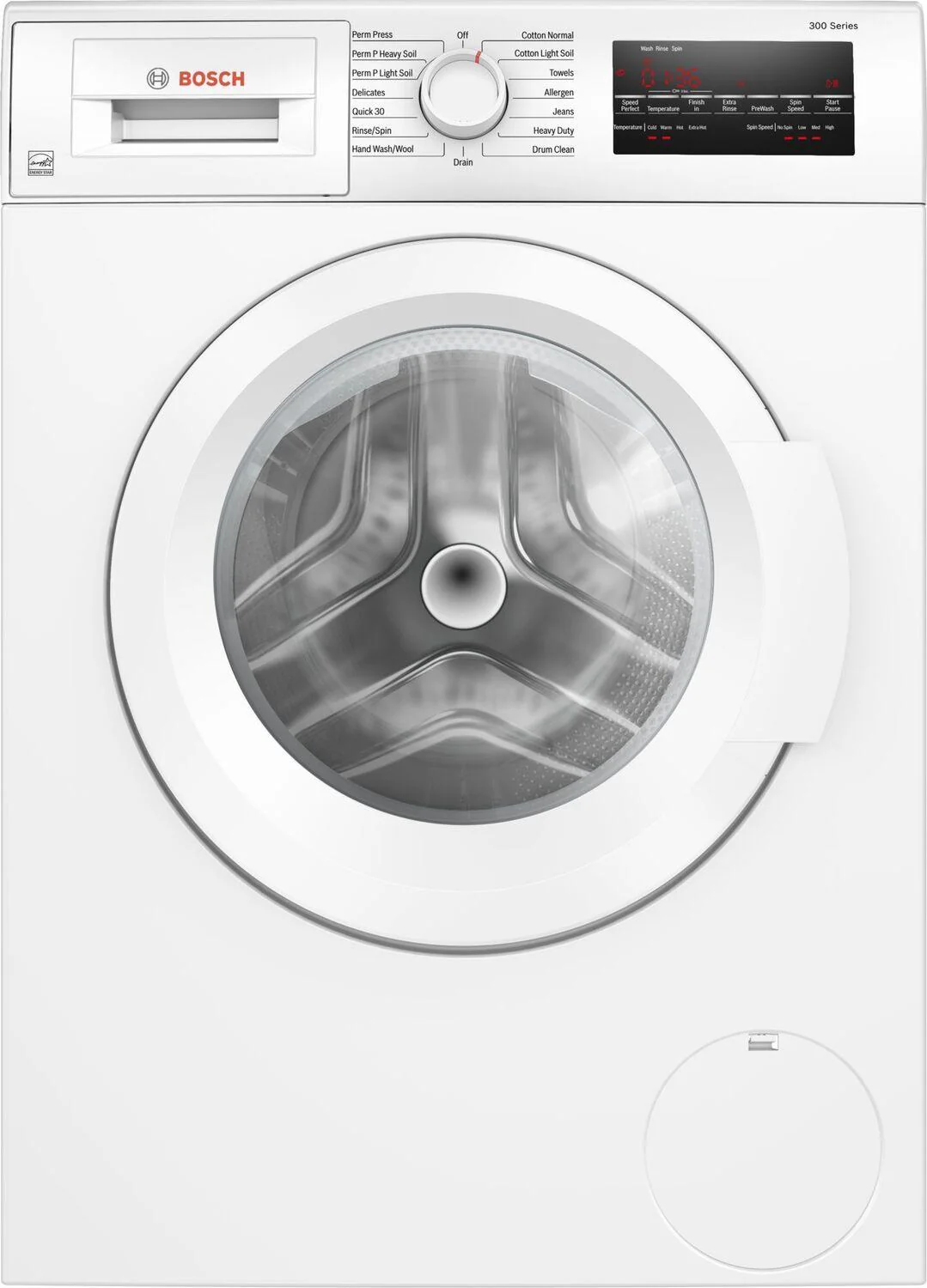 Bosch WGA12400UC 300 Series Compact Washer , White - Image 2