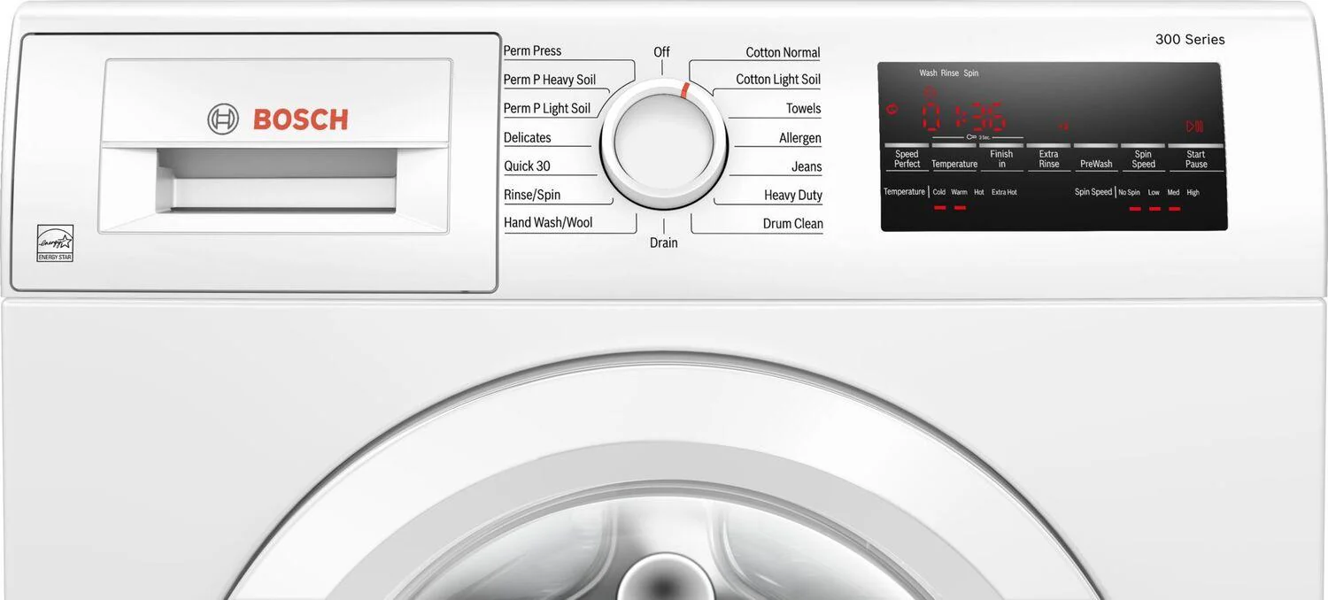 Bosch WGA12400UC 300 Series Compact Washer , White - Image 4