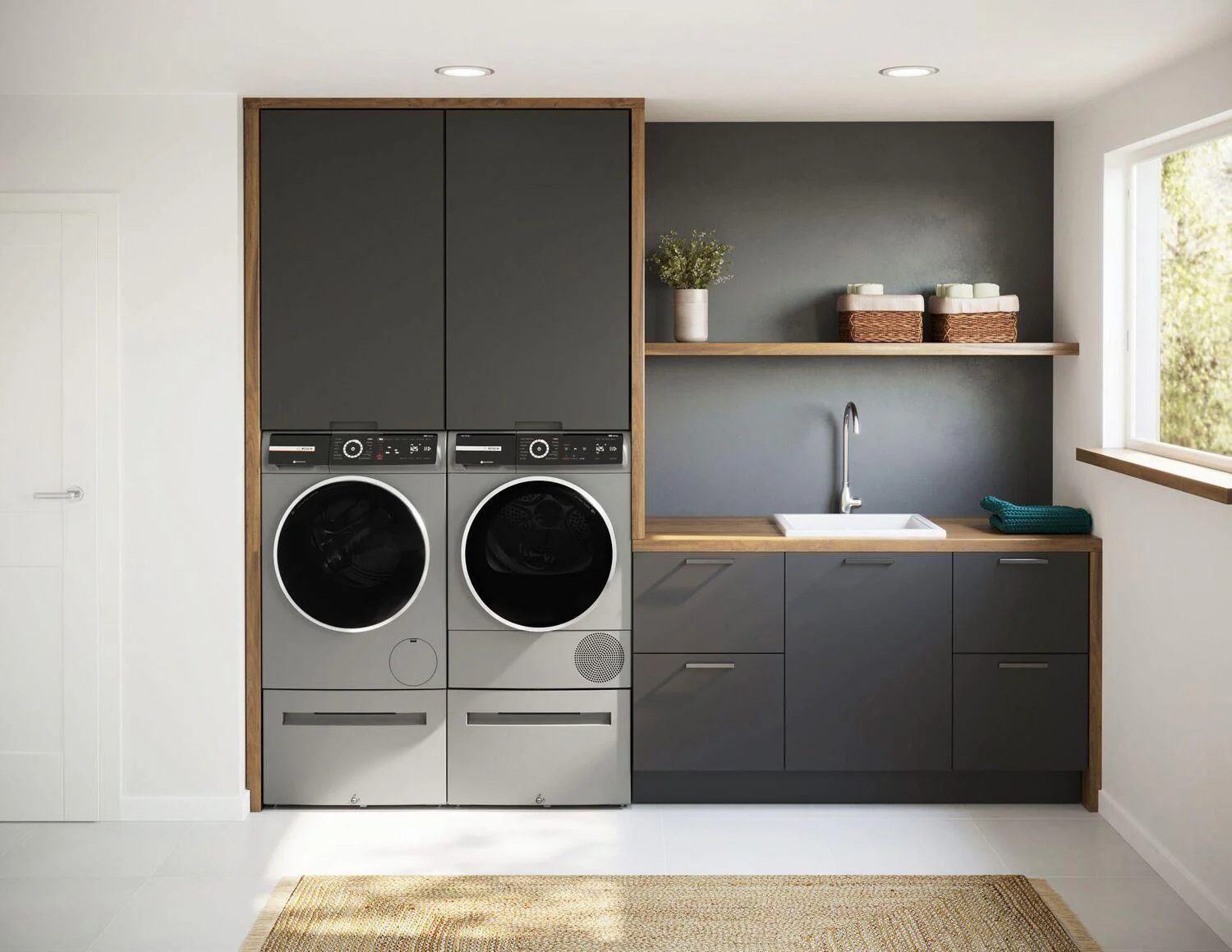 Bosch WGB246AXUC 800 Series Compact Washer max. 1600 rpm, Pearl Steel - Image 2