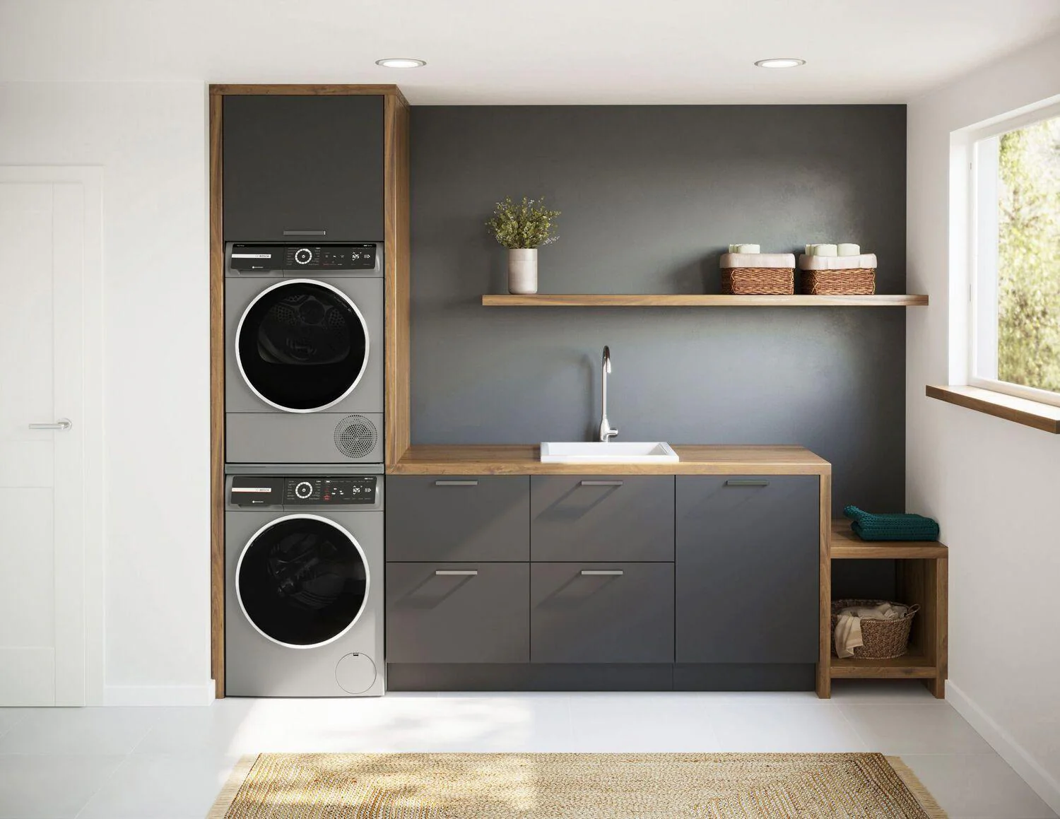 Bosch WGB246AXUC 800 Series Compact Washer max. 1600 rpm, Pearl Steel - Image 3