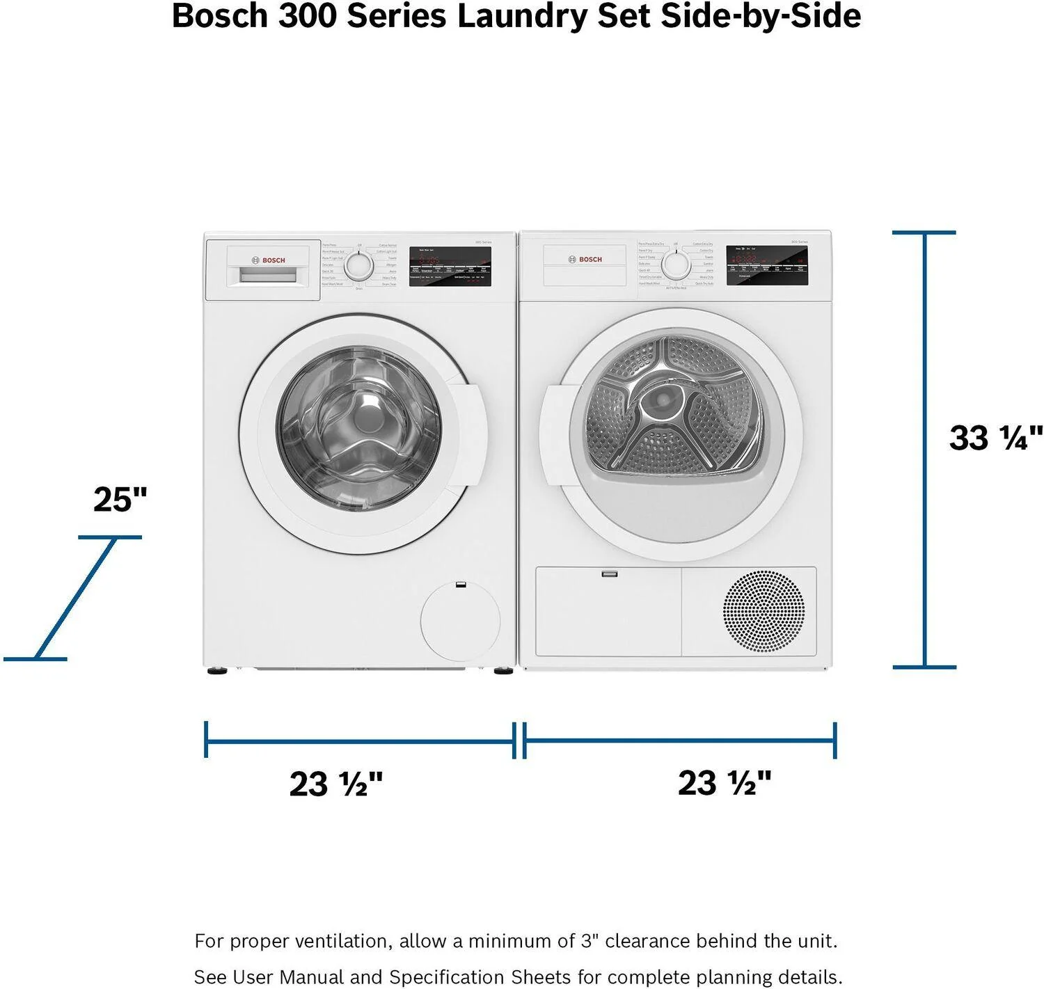 Bosch WTG86403UC 300 Series Compact Condensation Dryer - Image 4