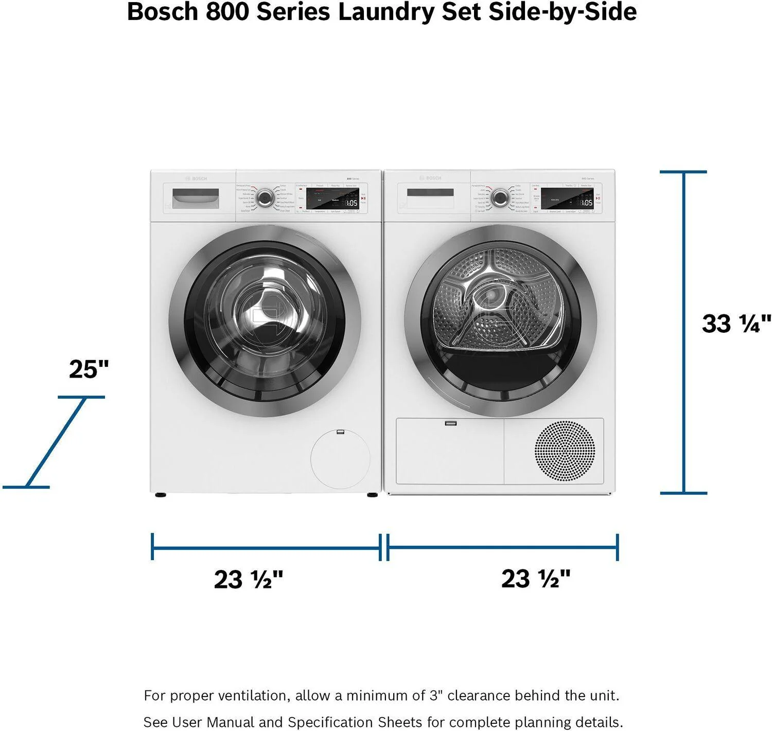 Bosch 800 Series Compact Condensation Dryer WTG865H4UC - Image 5