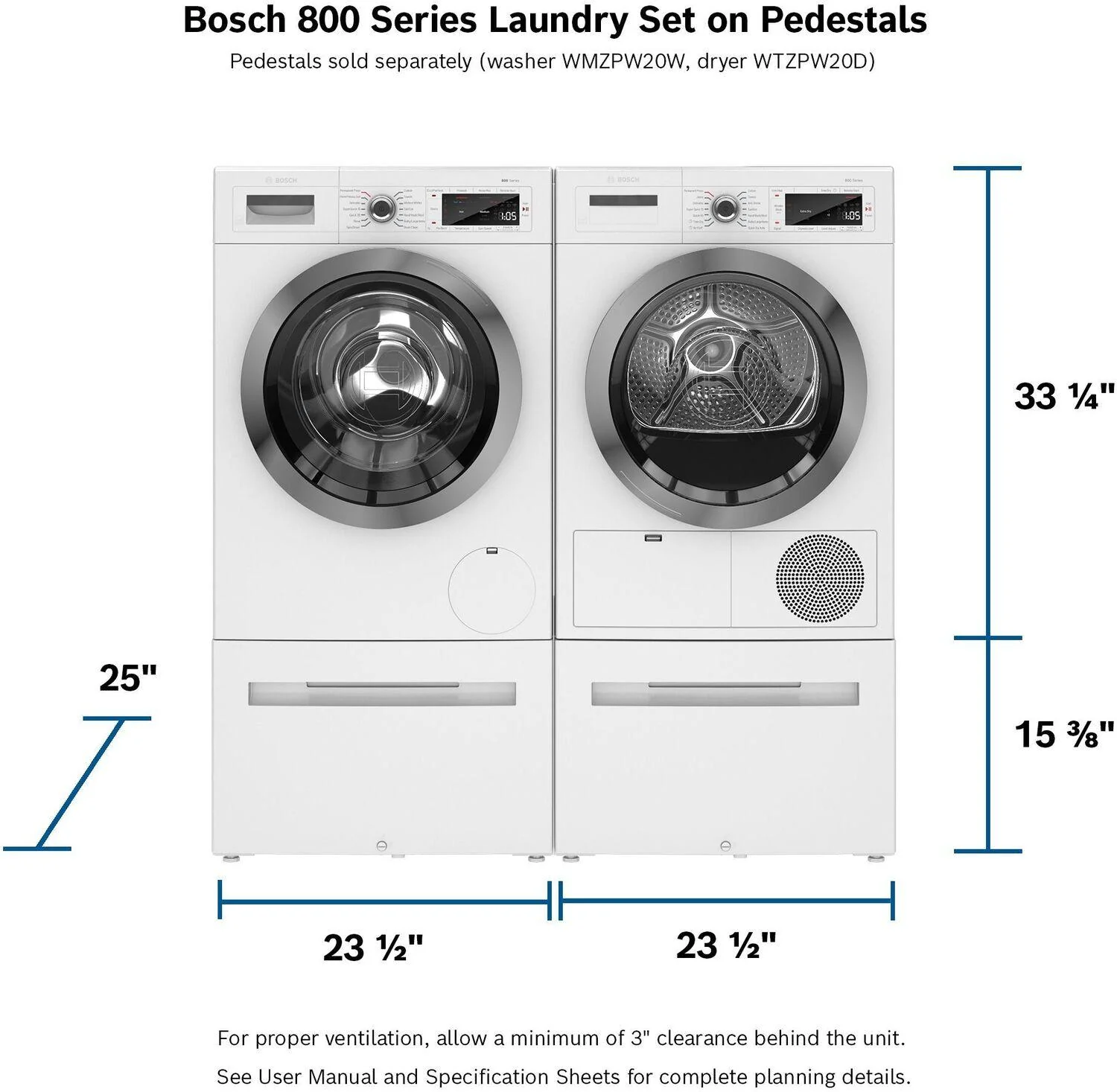 Bosch 800 Series Compact Condensation Dryer WTG865H4UC - Image 6