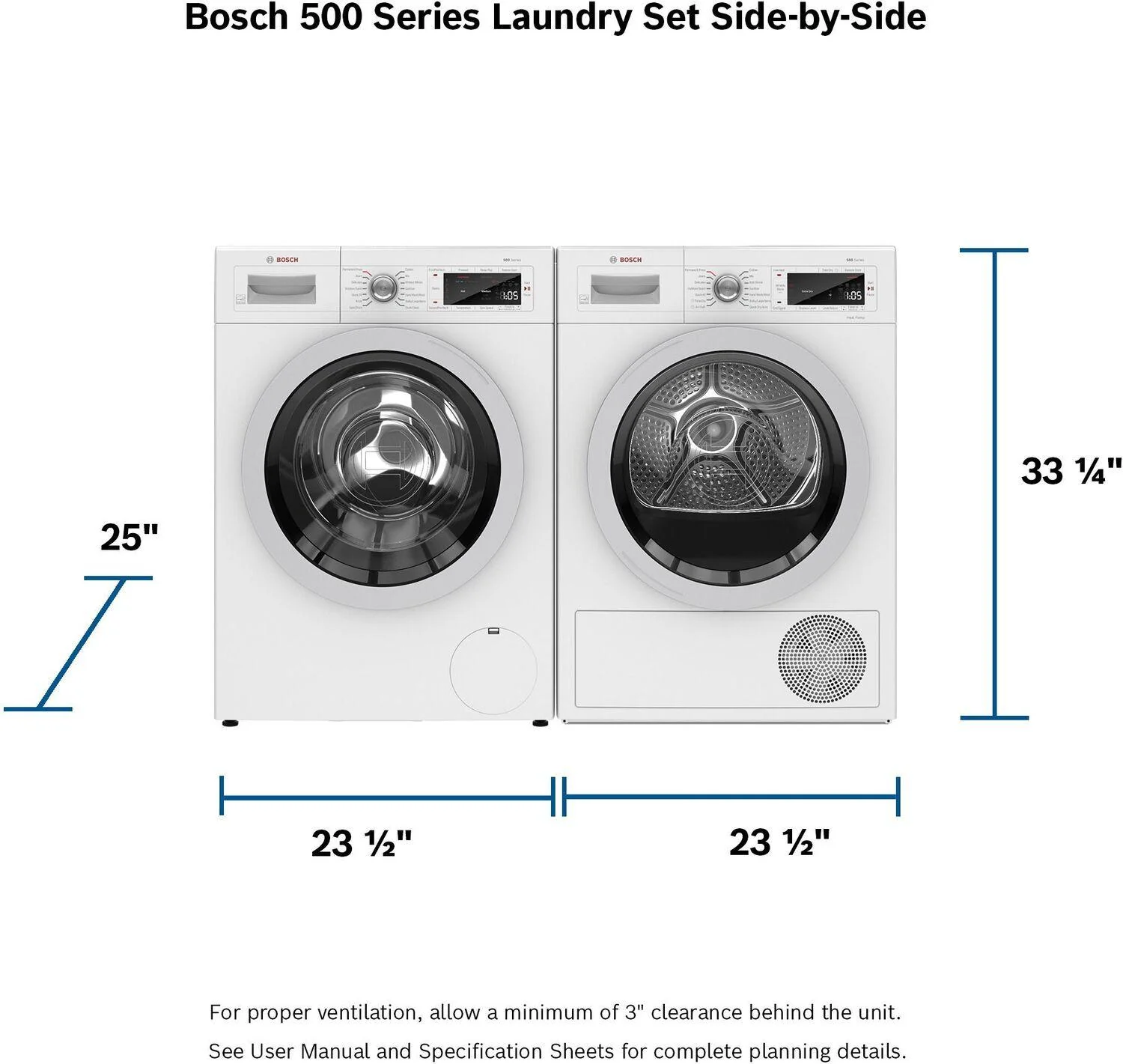 Bosch 500 Series Heat Pump Dryer WTW87NH1UC - Image 4