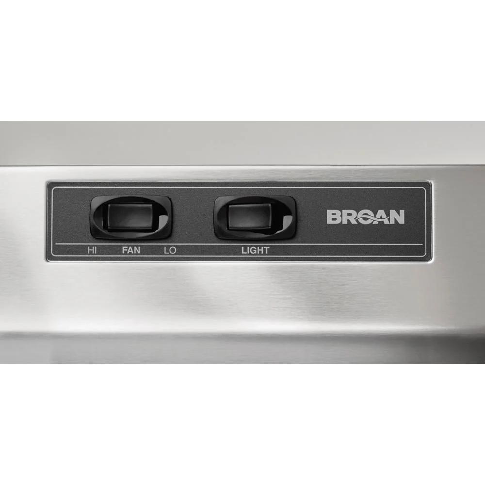 Broan® 30-Inch Ducted Under-Cabinet Range Hood, 210 MAX Blower CFM, Stainless Steel - Image 3