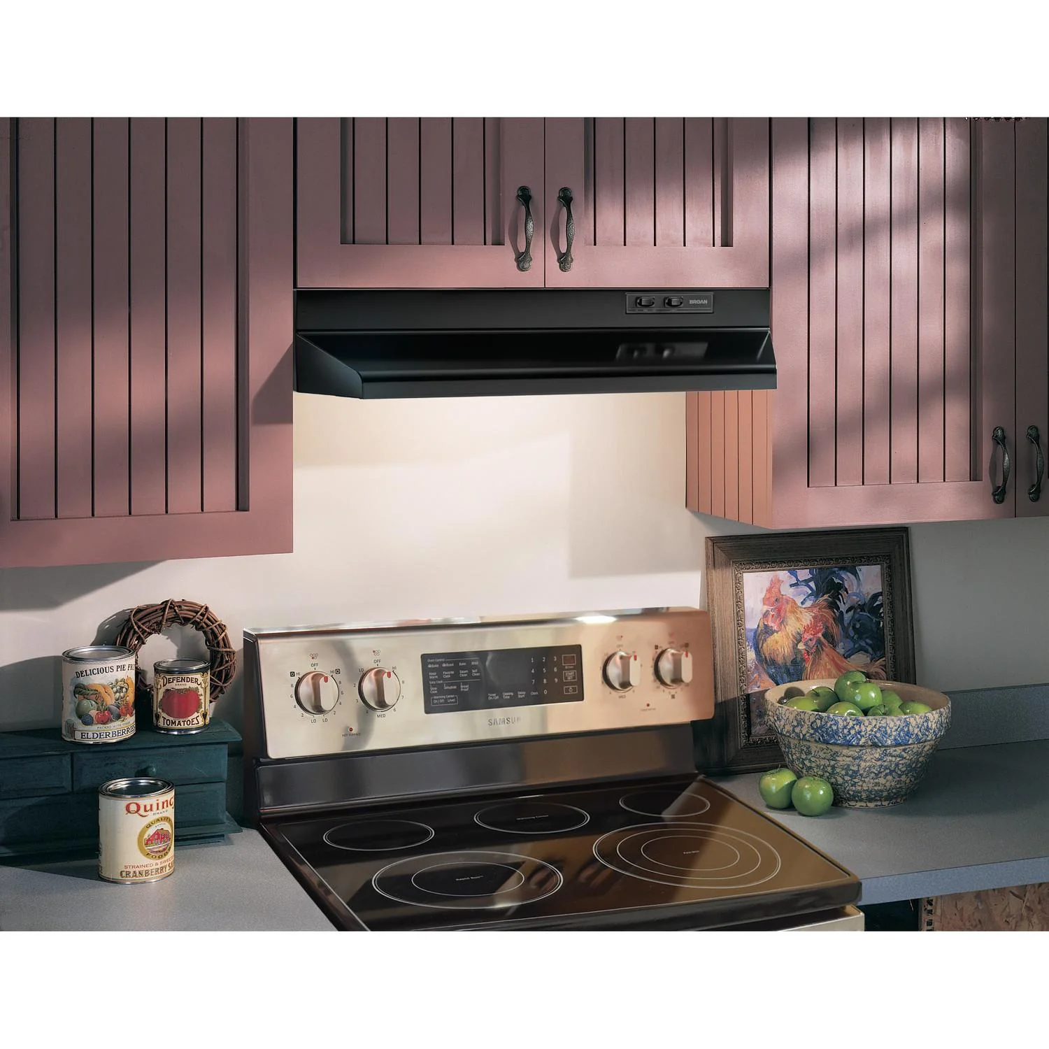 Broan® 30-Inch Ducted Under-Cabinet Range Hood, 210 MAX Blower CFM, Black - Image 2