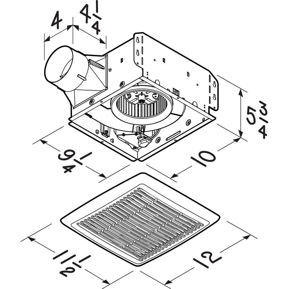 AE80B Broan Flex™ Series 80 CFM 0.7 Sones Ventilation Fan Energy Star® - Image 6