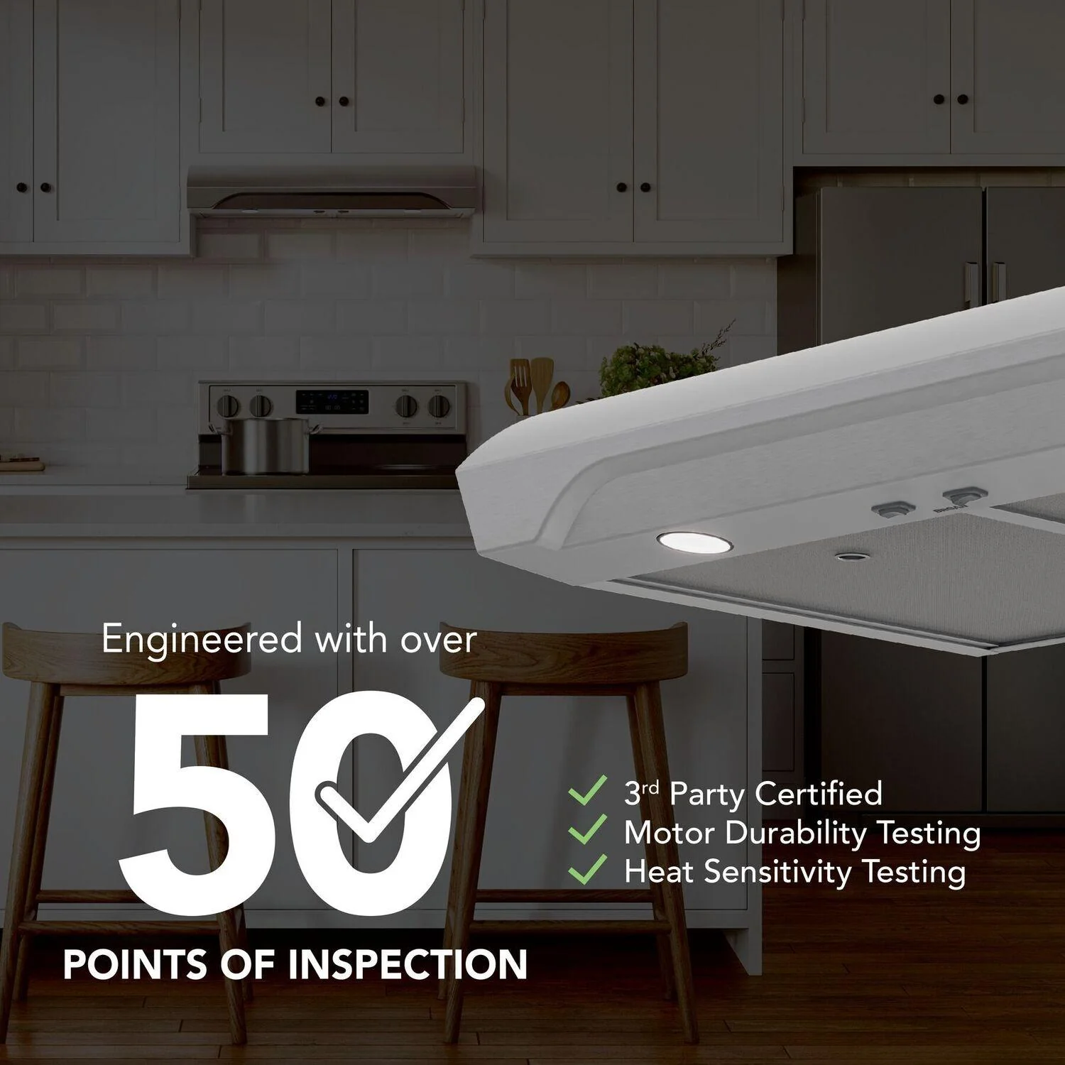 Broan ALT1303SS Alta 30-Inch 350 MAX Blower CFM 1.5 Sones Stainless Steel Range Hood - Image 5
