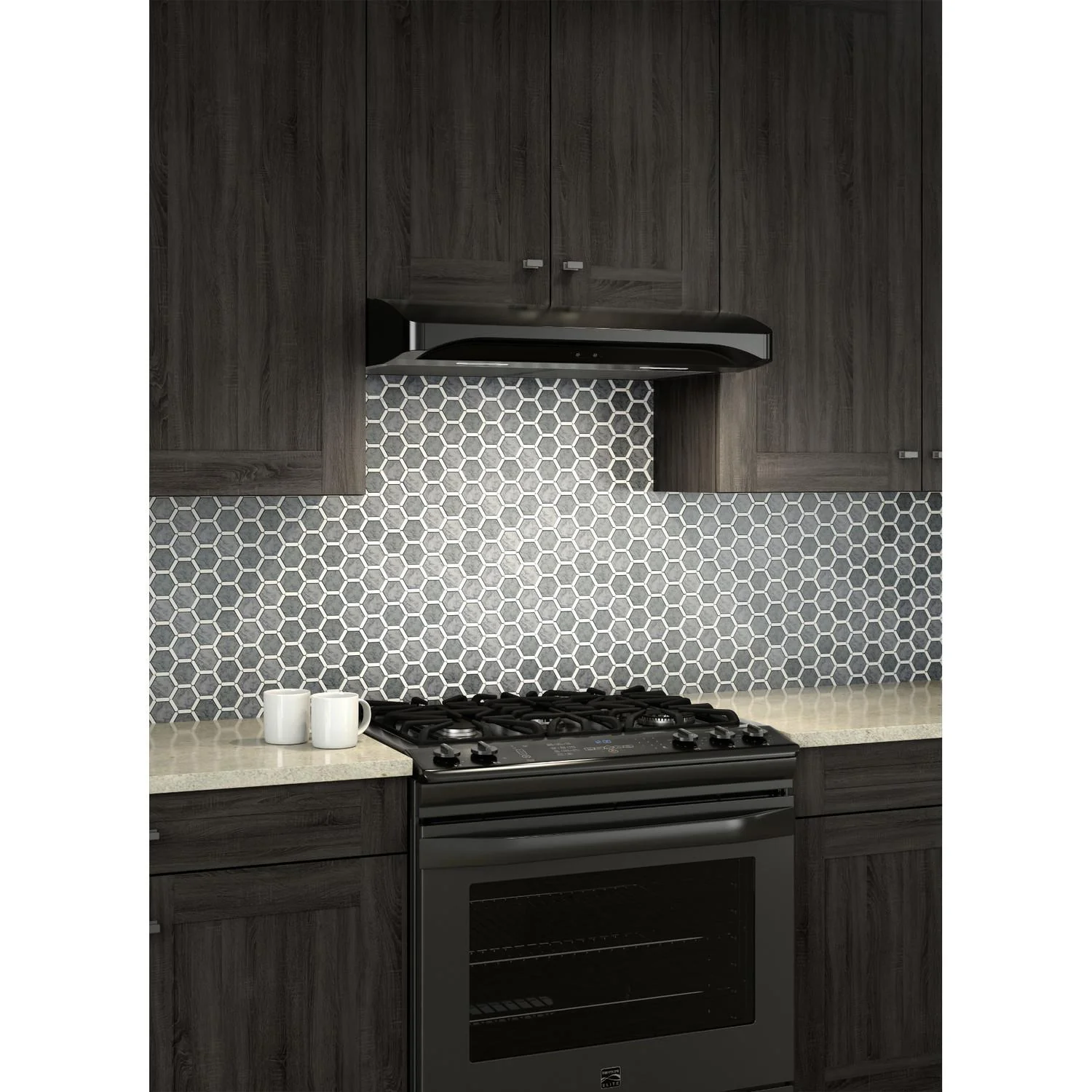Broan® Elite 36-Inch Convertible Under-Cabinet Range Hood, Black, 375 Max Blower CFM - Image 2
