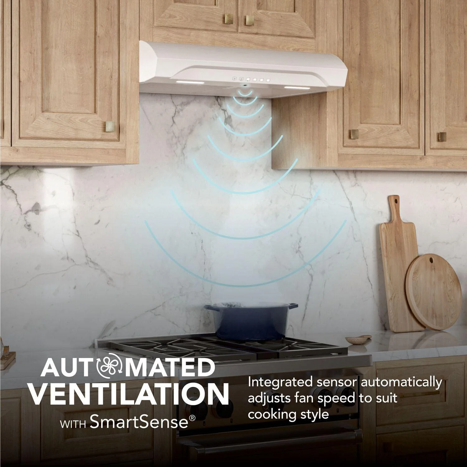 Broan ALT3304WW Alta 30-Inch 490 MAX Blower CFM 1.1 Sones White Range Hood - Image 3