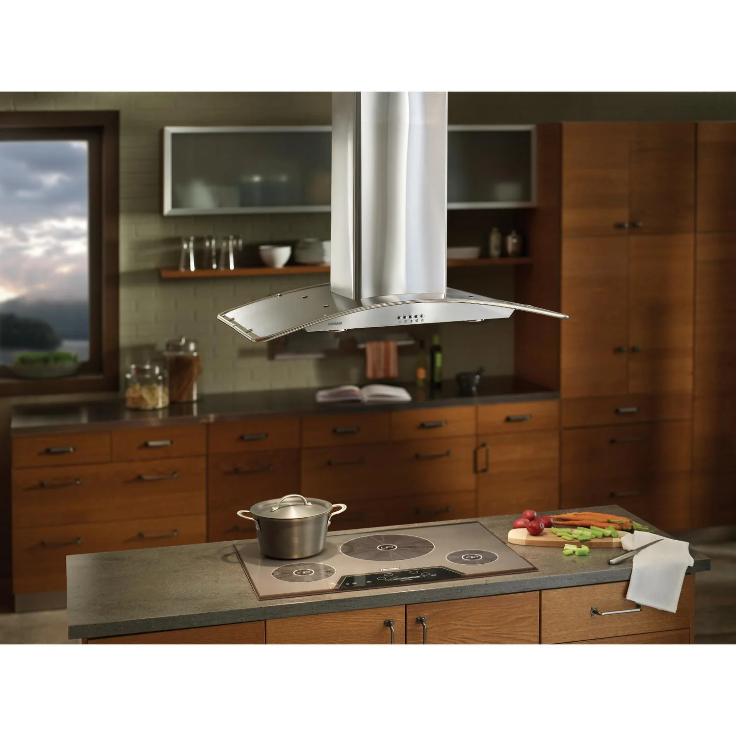 Broan® 36-Inch Convertible Arched Stainless Steel Island Range Hood, 450 CFM - Image 2