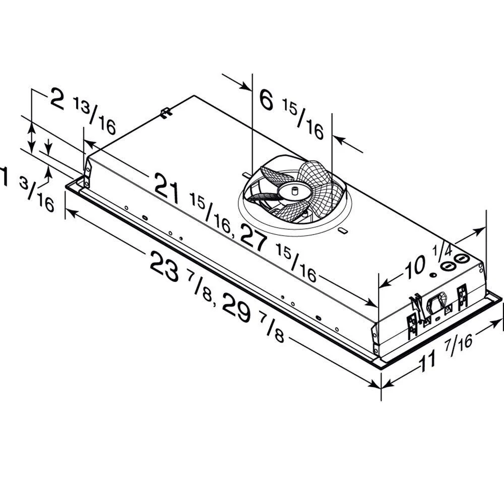 BBN1243SS Broan® 24-Inch Built-In Power Pack Insert w/ Easy Install System, 300 Max Blower CFM, Stainless Steel - Image 6