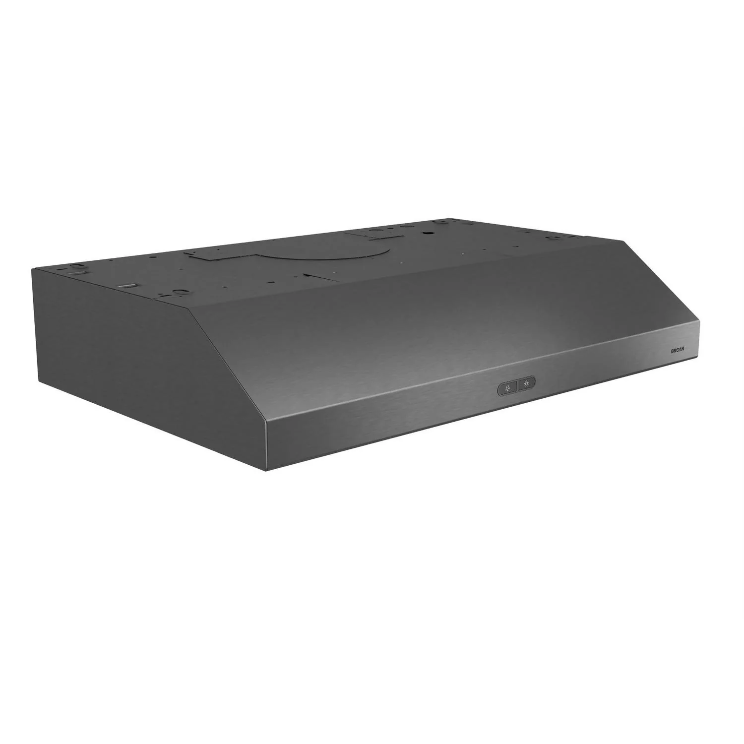 Broan® Glacier 36-Inch Convertible Under-Cabinet Range Hood, 375 Max Blower CFM, Black Stainless Steel - Image 3