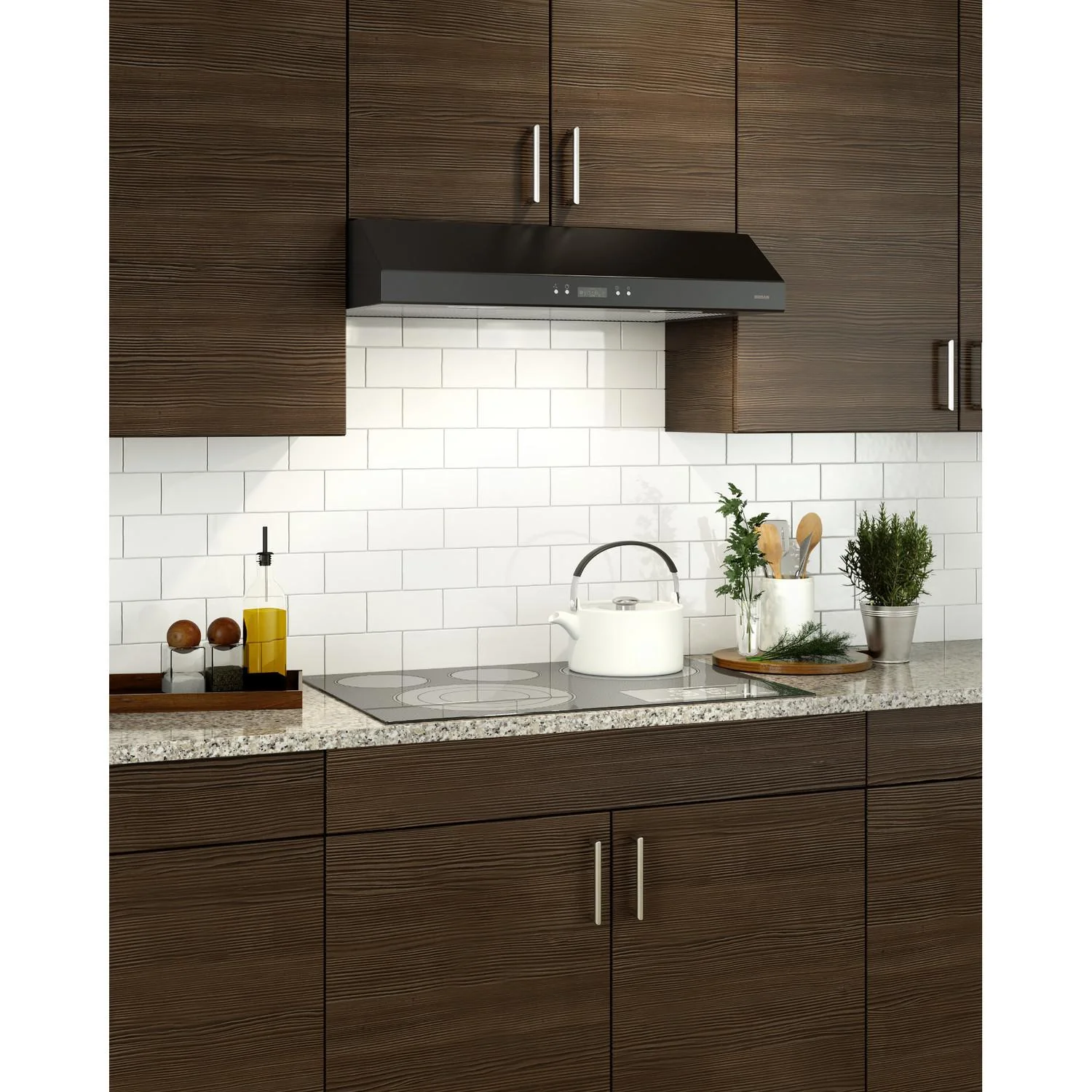 BCDJ130BL Broan® Glacier 30-Inch Convertible Under-Cabinet Range Hood, 450 Max Blower CFM, Black - Image 2