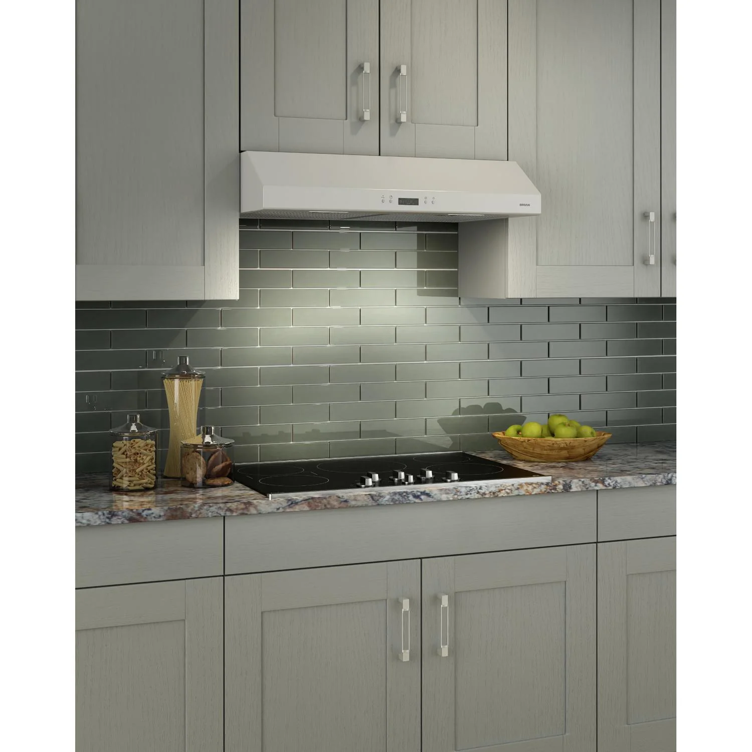 Broan® Glacier 36-Inch Convertible Under-Cabinet Range Hood, 450 Max Blower CFM, White - Image 2