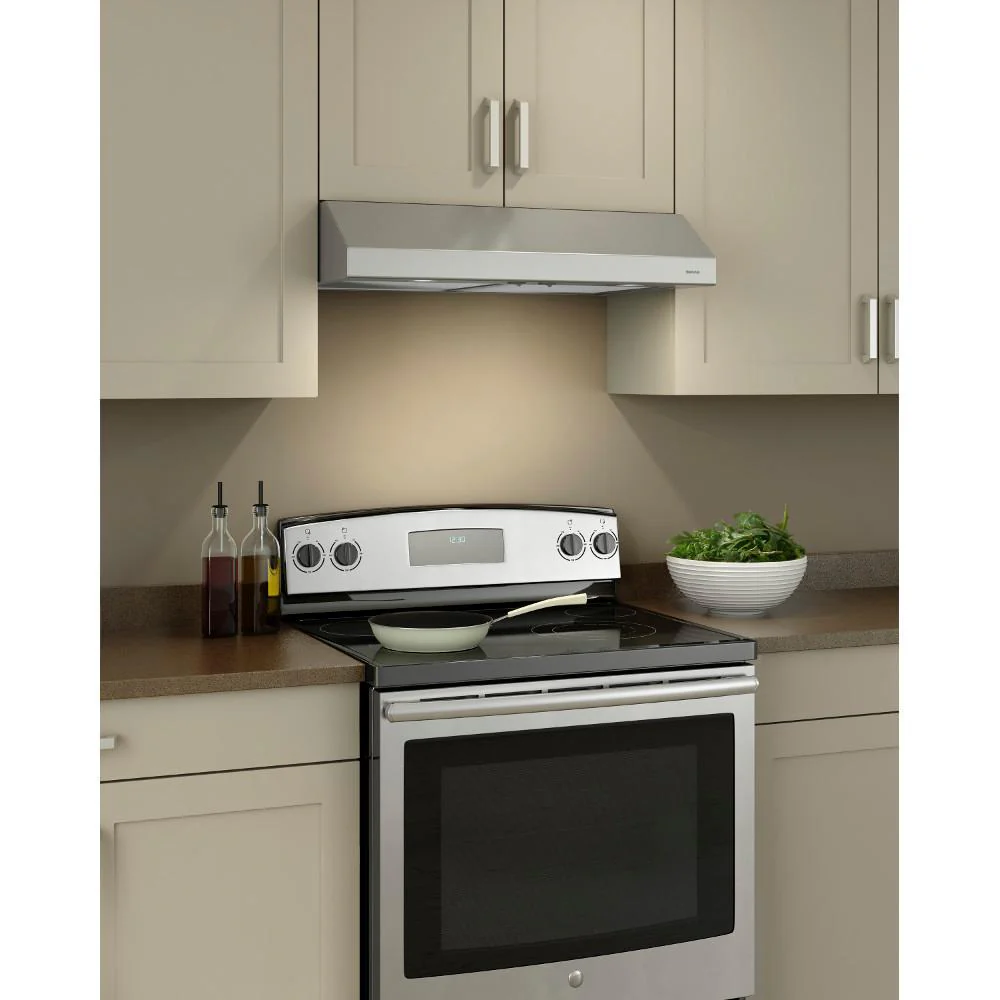 Broan BCSD124SS Glacier 24-Inch 300 Max Blower CFM 5 Sones Stainless Steel Range Hood - Image 2