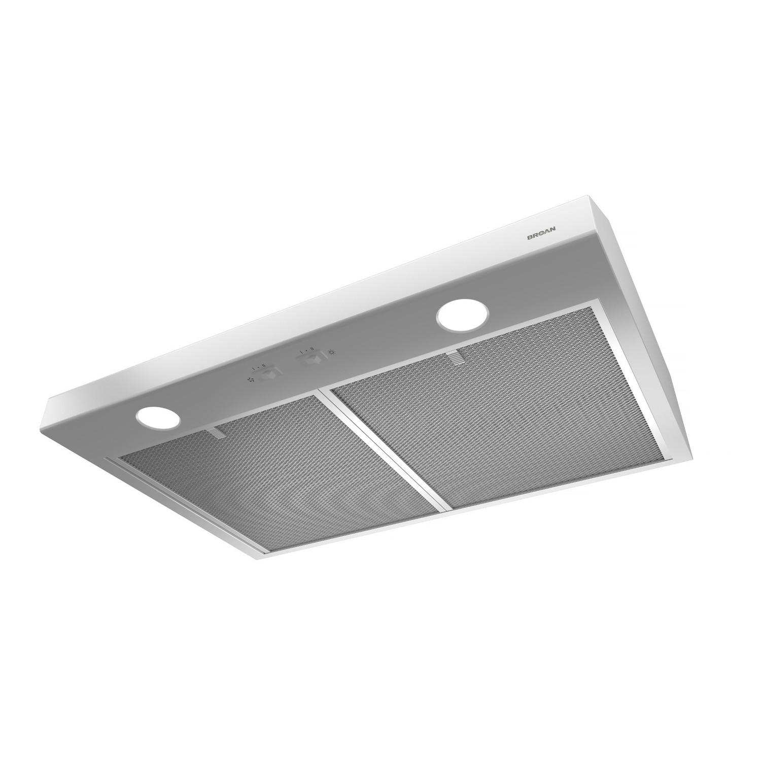 Broan BCSD124WW Glacier 24-Inch 300 Max Blower CFM 5 Sones White Range Hood - Image 3