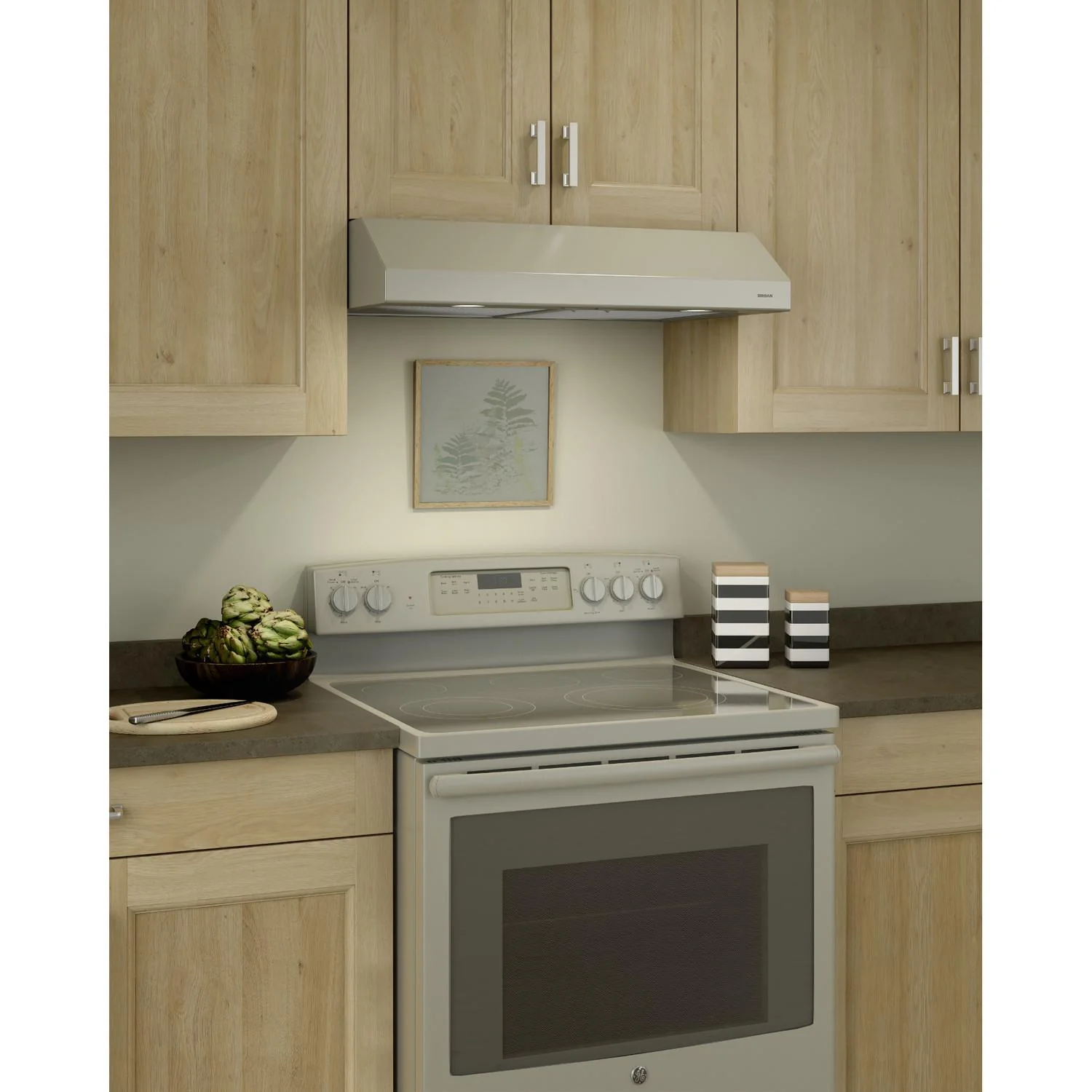 Broan BCSD130BC Glacier 30-Inch 300 Max Blower CFM 5 Sones Bisque Range Hood - Image 2