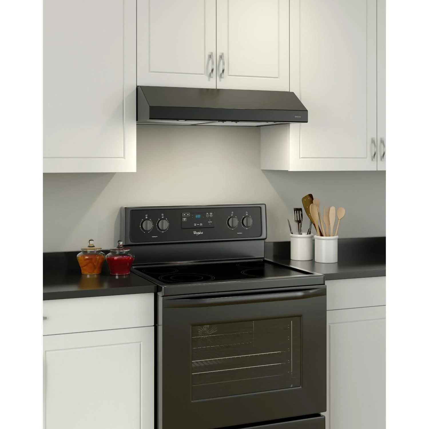 Broan BCSD142BL Glacier 42-Inch 300 Max Blower CFM 5 Sones Black Range Hood - Image 2
