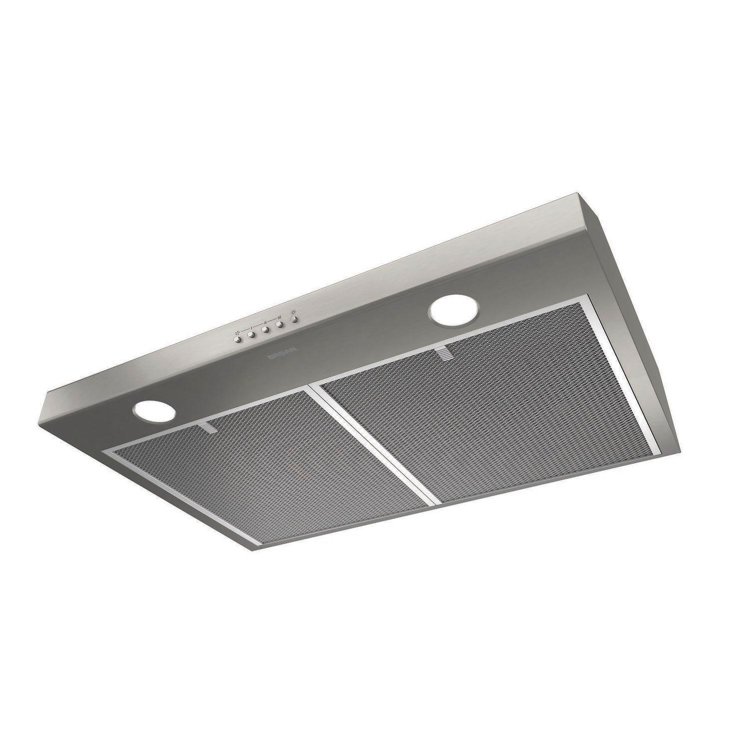 BCSQ130SS Broan® Glacier 30-Inch Convertible Under-Cabinet Range Hood, 375 Max Blower CFM, Stainless Steel - Image 5