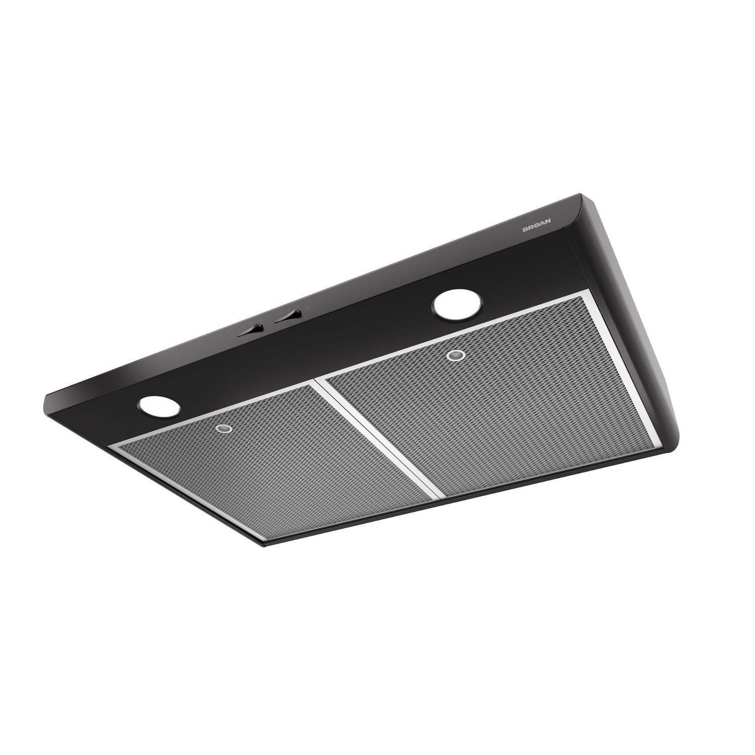 BKSH130BL Broan 30-Inch 300 Max Blower CFM 5.0 Sones Black Range Hood - Image 5