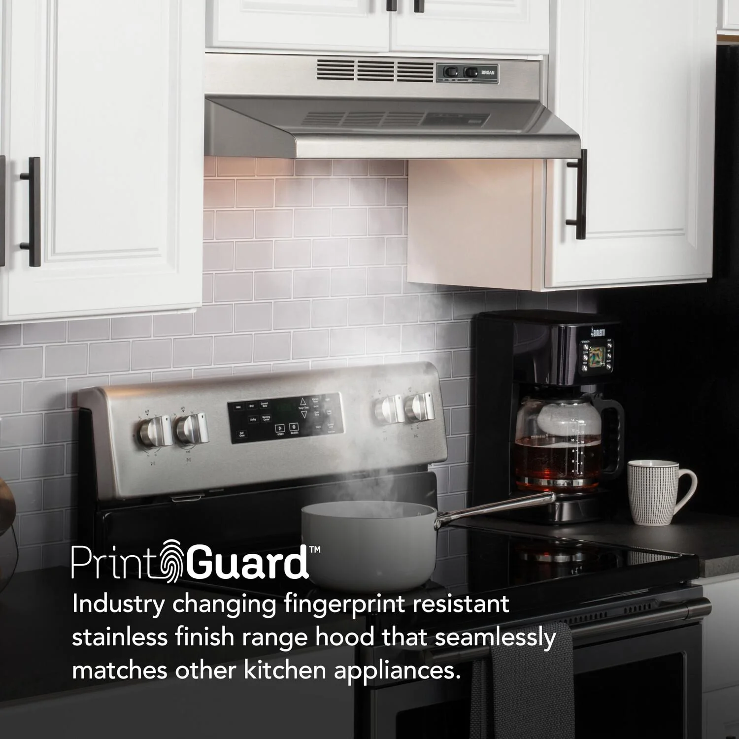 BUEZ130SF Broan® 30-Inch Ductless Under-Cabinet Range Hood w/ Easy Install System, Stainless Finish - Image 2