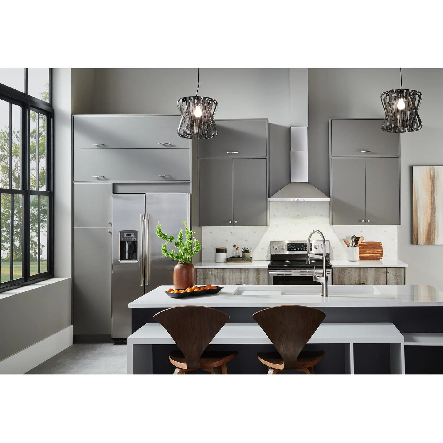 Broan BWP2366SS **DISCONTINUED** Broan® 36-Inch Convertible Wall-Mount Pyramidal Chimney Range Hood, 630 MAX CFM, Stainless Steel - Image 2