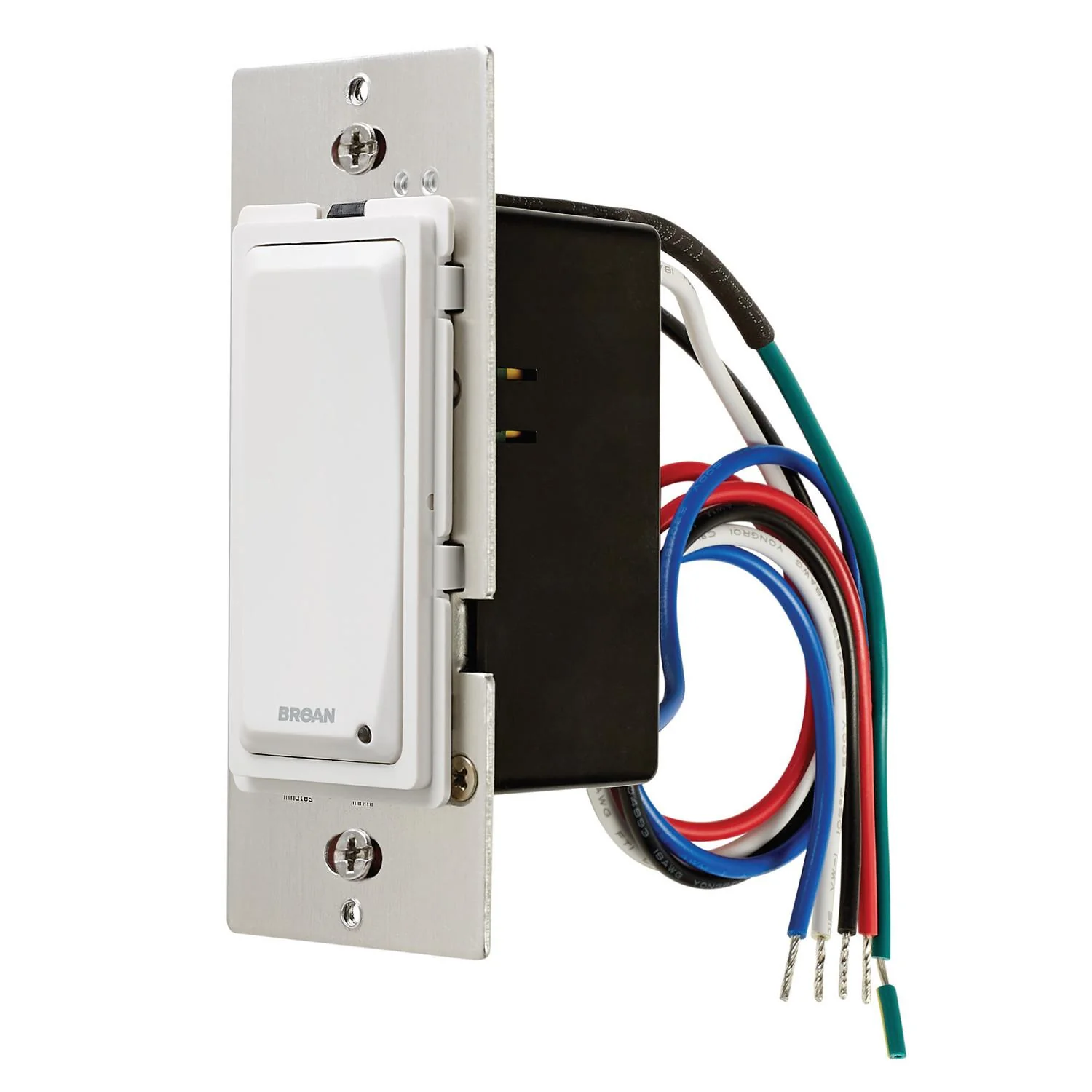 DT100W Broan-NuTone® Exhaust Vent Fan Delay-Off Wall Control/Timer, White - Image 3