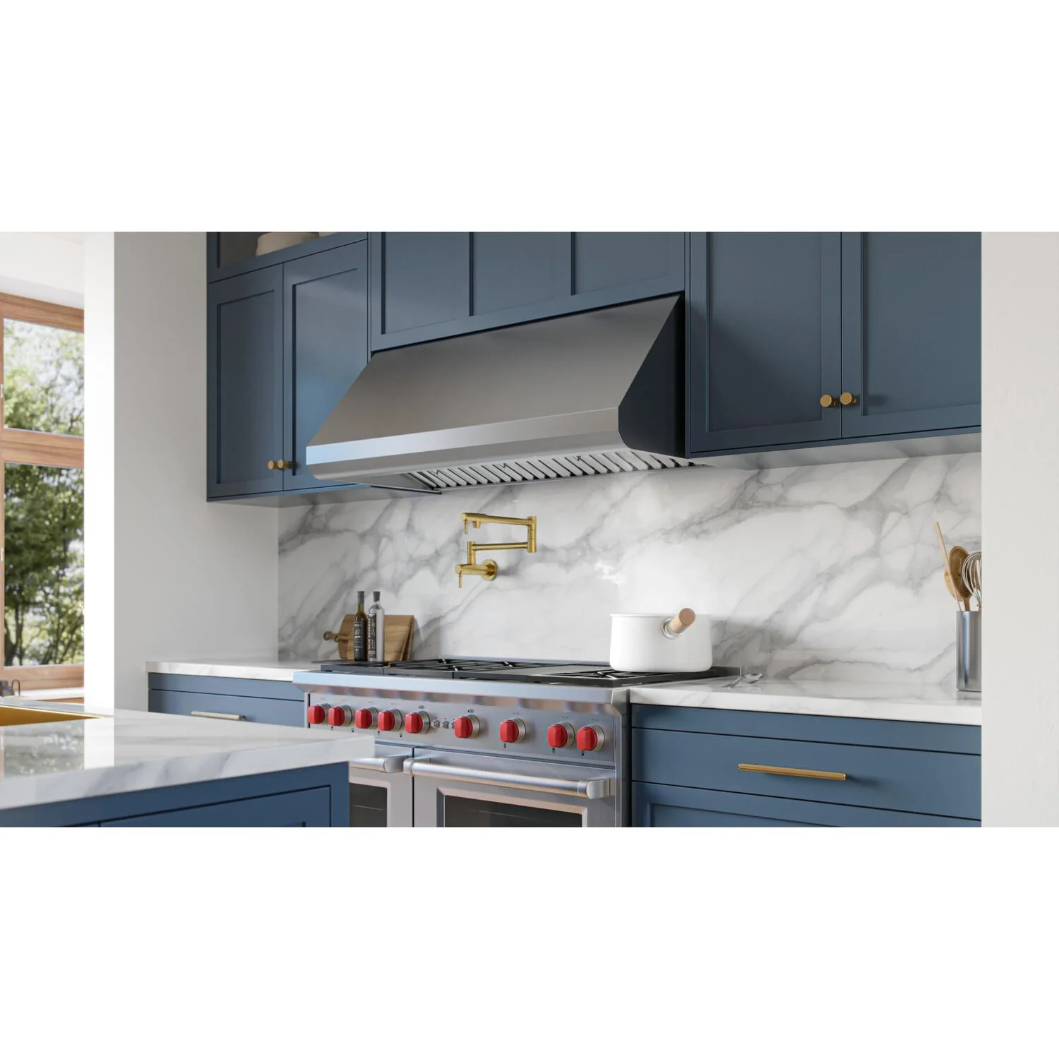 E6048TSSM Broan 1260 Max Blower 48-Inch Stainless Steel Canopy Range Hood - Image 2