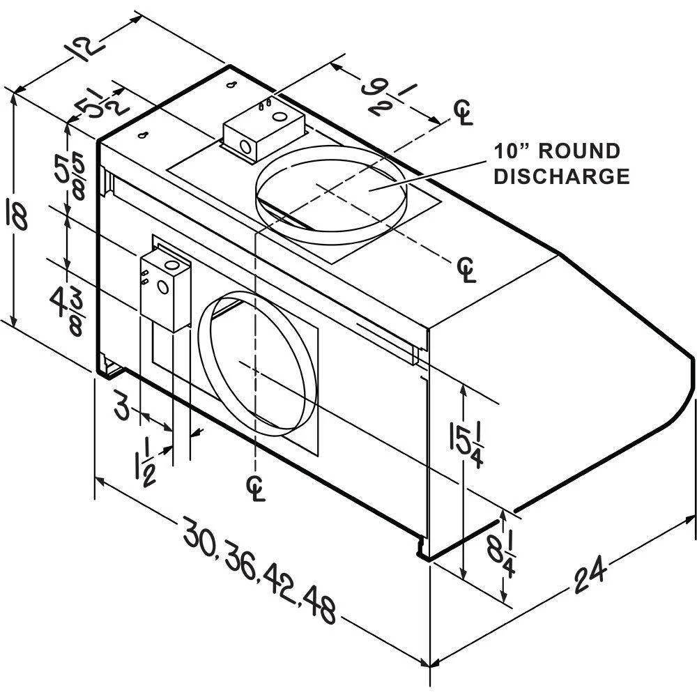 1620 Max External Blower CFM, for use with Select Broan® Range Hoods - Image 5