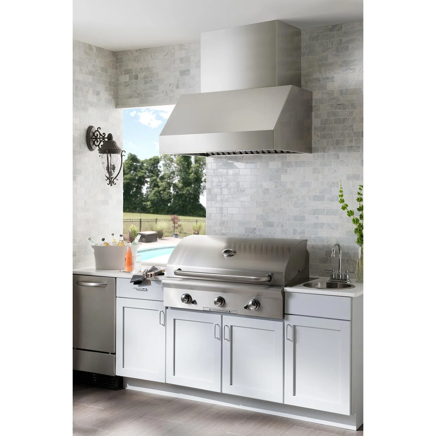 EPD6148SS Broan® EPD61 Series 48-inch Pro-Style Outdoor Range Hood, 1290 Max Blower CFM, Stainless Steel - Image 2