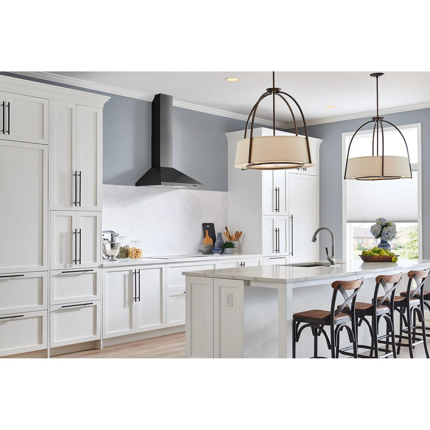 Broan EW4836BLS **DISCONTINUED**Broan® Elite EW48 Series 36-Inch Pyramidal Chimney Range Hood, 460 Max Blower CFM, Black Stainless Steel - Image 2