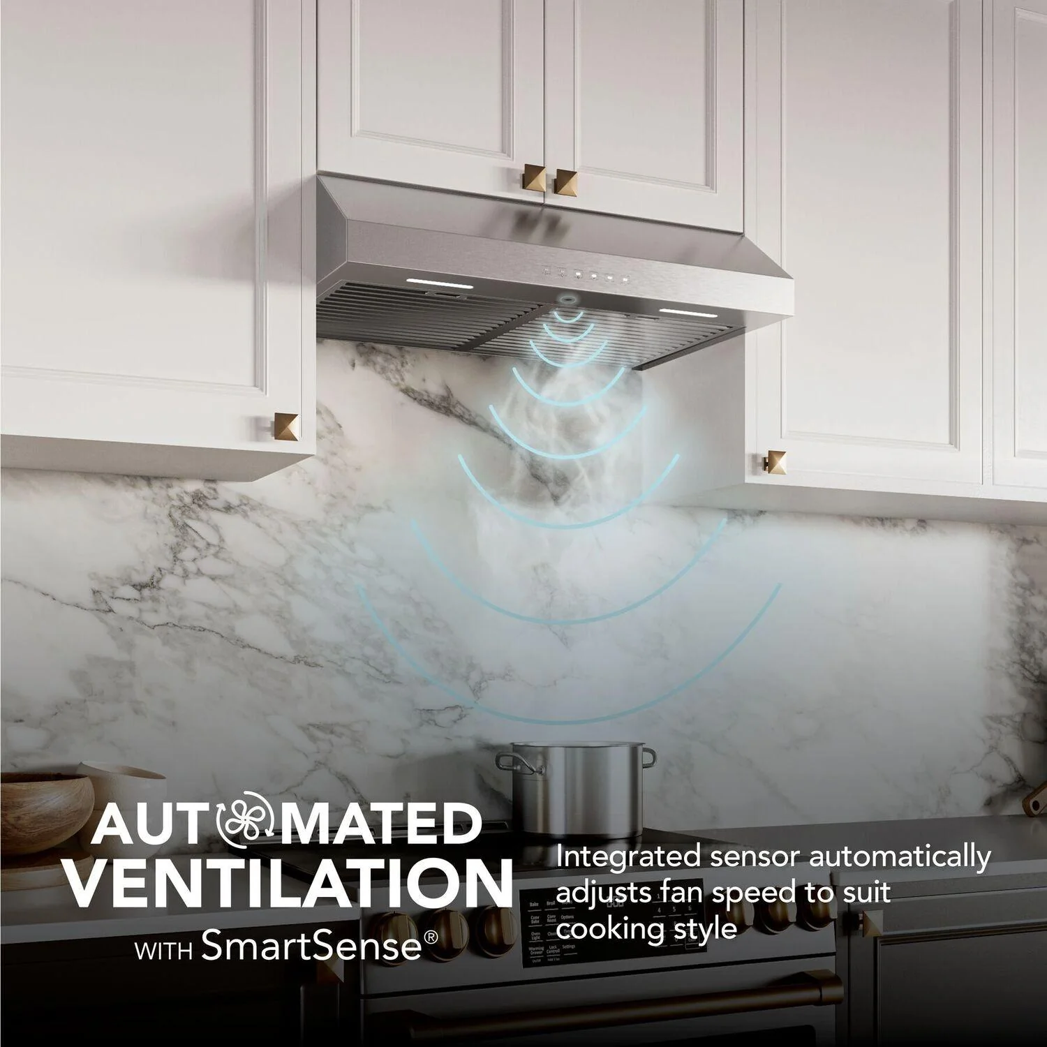 Broan GLA3304SS Glacier 30-Inch 490 MAX Blower CFM 1.1 Sones Stainless Range Hood - Image 3