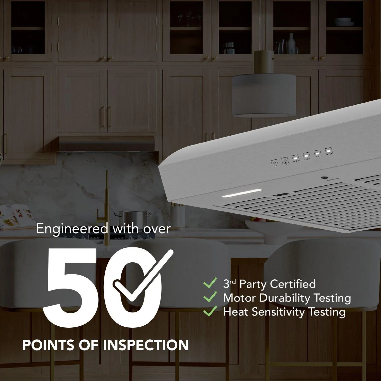 Broan MTR3304SS Mantra 30-Inch 490 MAX Blower CFM 1.1 Sones Stainless Steel Range Hood - Image 5