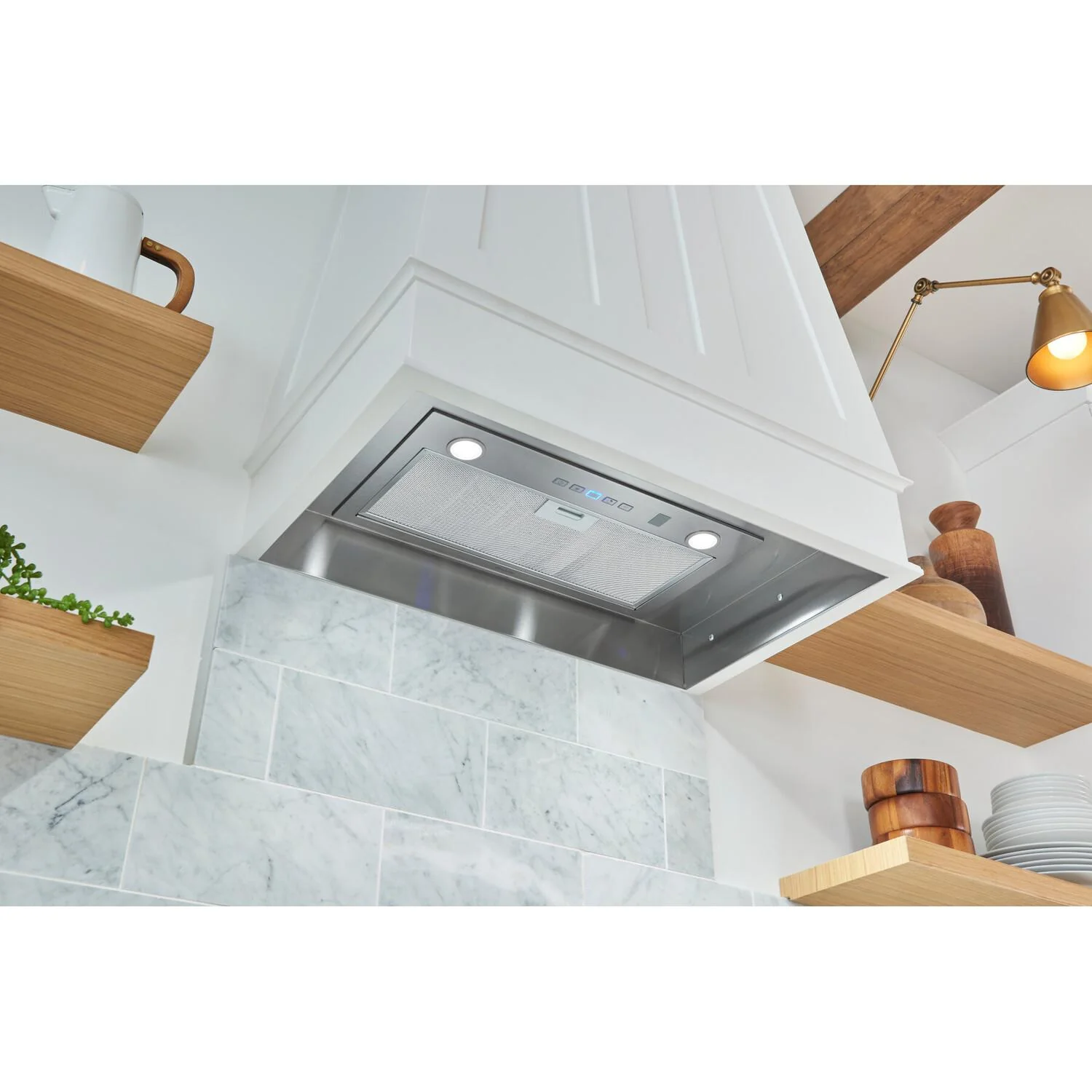 PM400SSV Broan® 21-Inch Custom Range Hood Insert w/ Voice Control & Easy Install System, 450 Max Blower CFM, Stainless Steel - Image 3