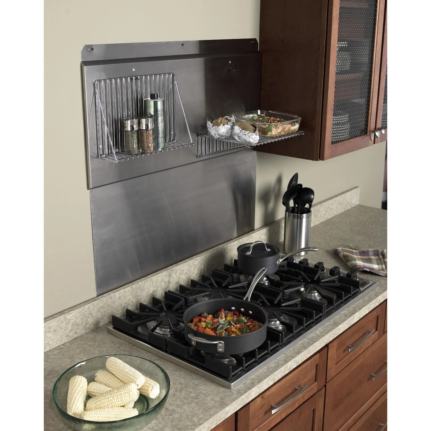 Broan RMP4204 42-Inch Backsplash with shelves in Stainless Steel - Image 2