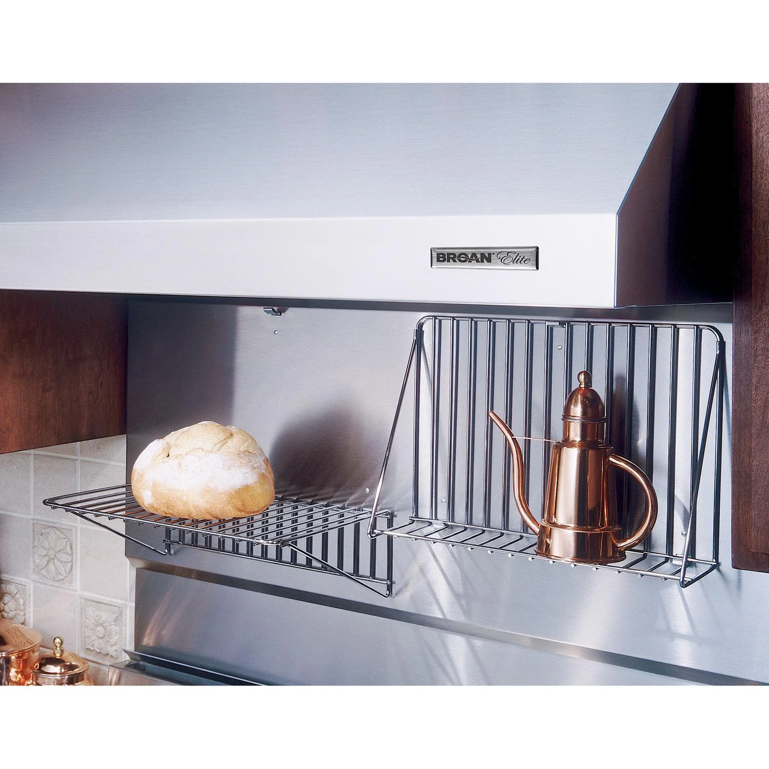 Broan RMP4204 42-Inch Backsplash with shelves in Stainless Steel - Image 3
