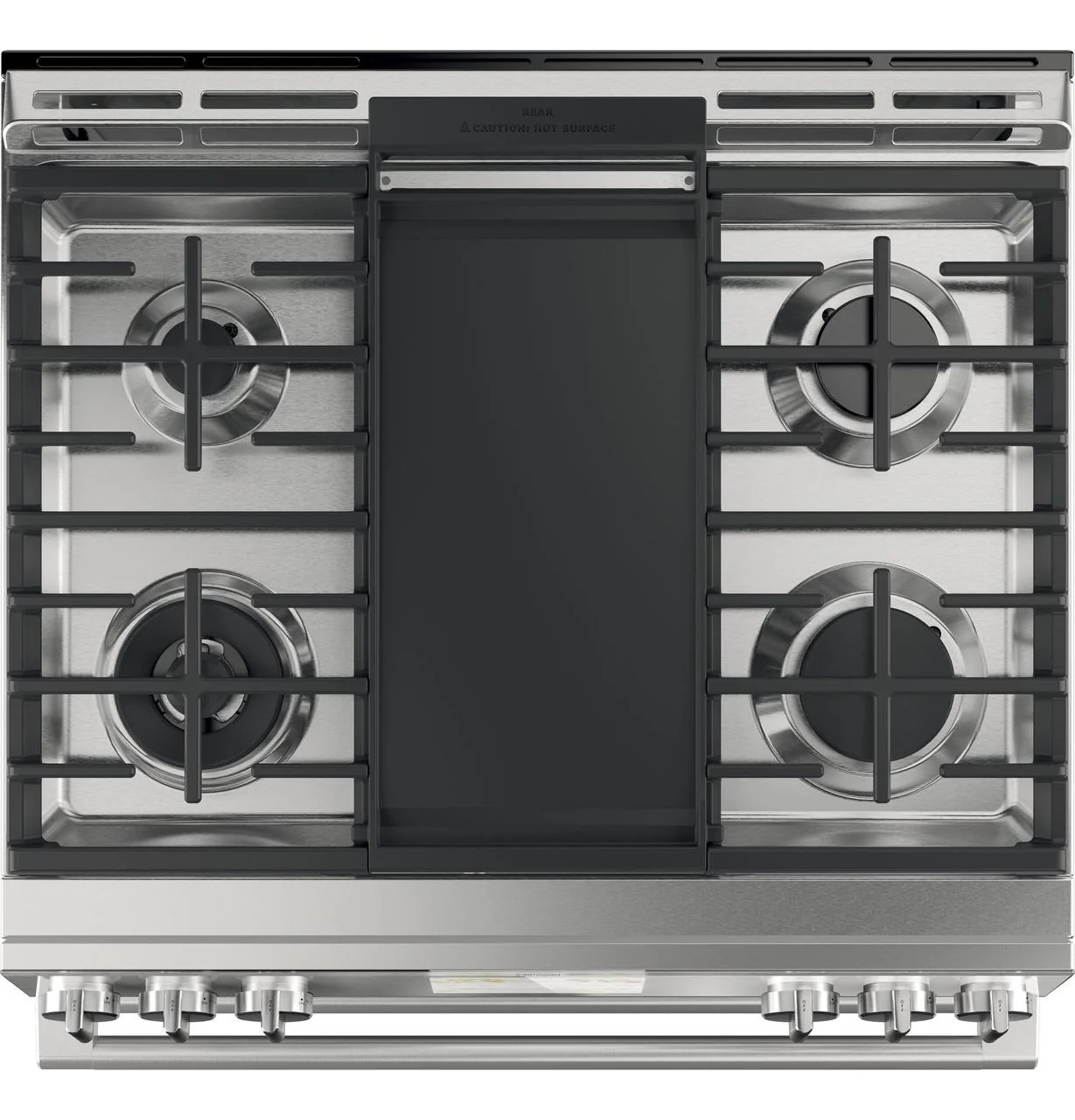 Caf(eback)™ 30" Smart Slide-In, Front-Control, Dual-Fuel, Double-Oven Range with Convection in Platinum Glass - Image 12