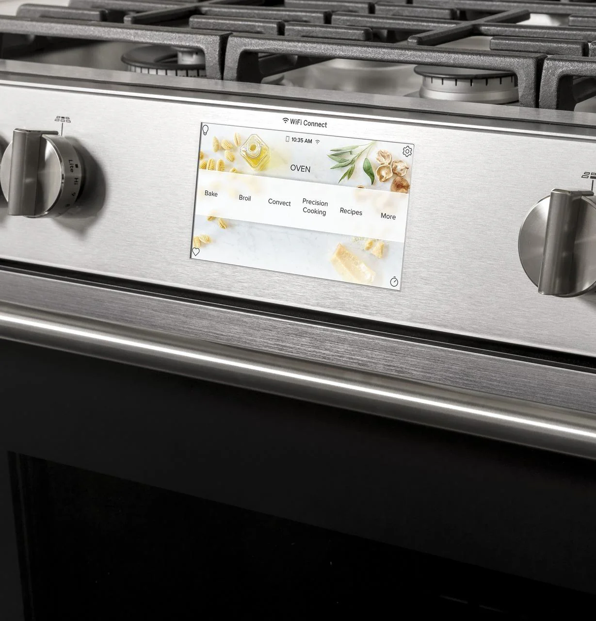 Caf(eback)™ 30" Smart Slide-In, Front-Control, Dual-Fuel, Double-Oven Range with Convection in Platinum Glass - Image 19
