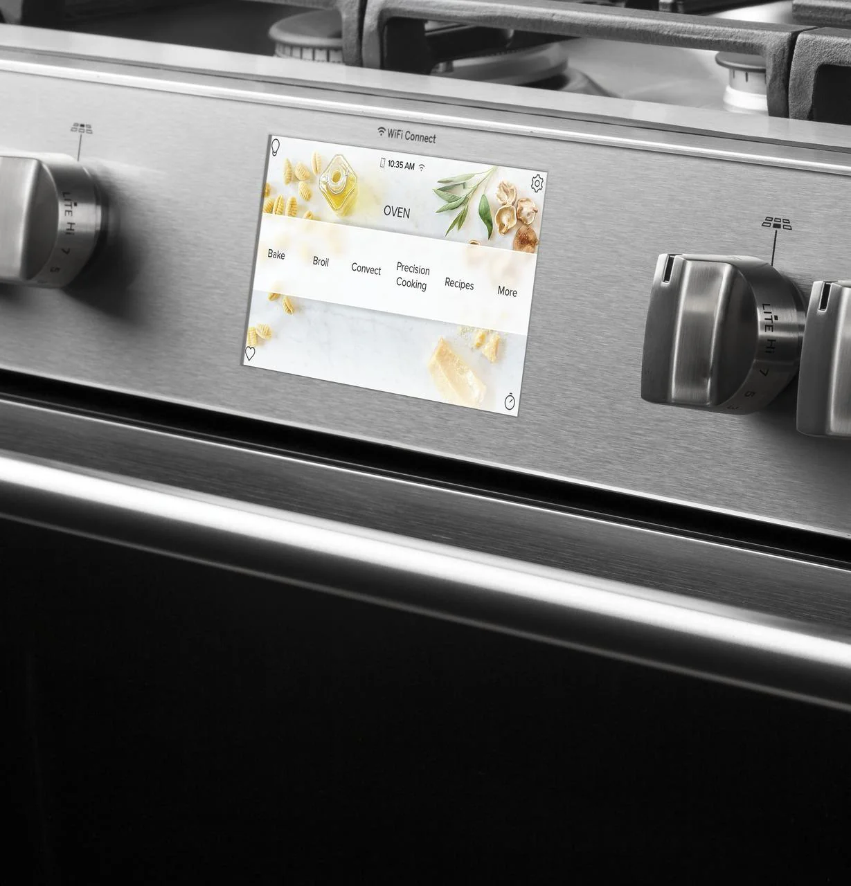 Caf(eback)™ 30" Smart Slide-In, Front-Control, Dual-Fuel, Double-Oven Range with Convection in Platinum Glass - Image 26