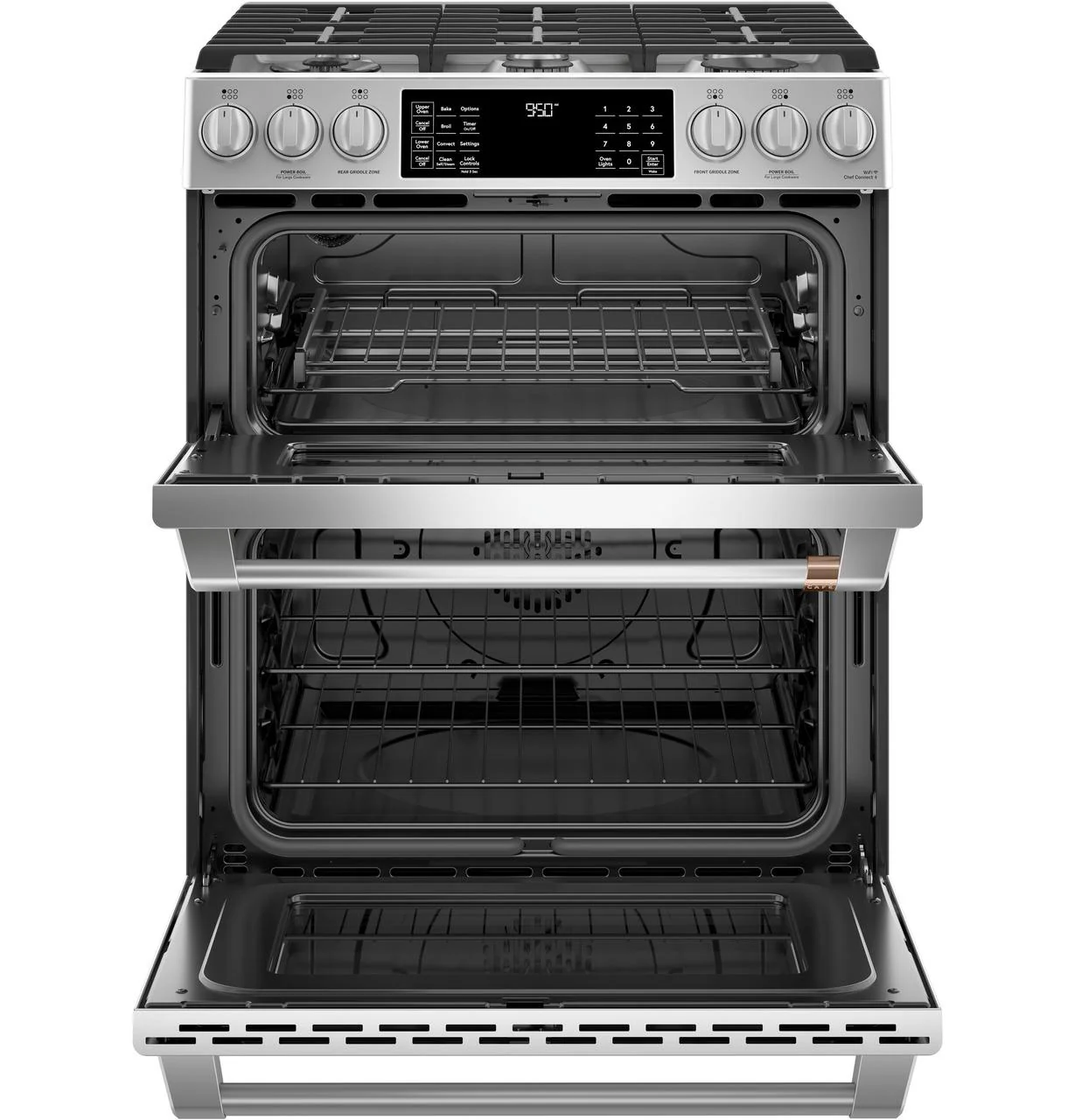 Cafe C2S950P2MS1 CAF(EBACK)™ 30" Smart Slide-In, Front-Control, Dual-Fuel, Double-Oven Range with Convection - Image 2
