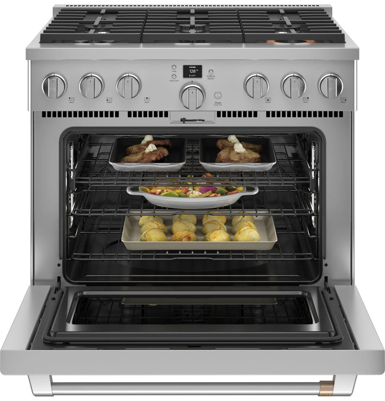 Cafe C2Y366P2TS1 CAF(EBACK)™ 36" Smart Dual-Fuel Commercial-Style Range with 6 Burners (Natural Gas) - Image 4
