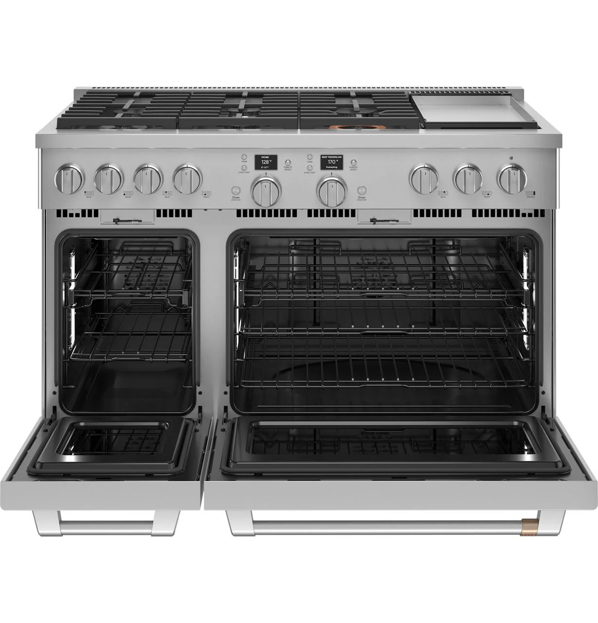 Cafe C2Y486P2TS1 CAF(EBACK)™ 48" Smart Dual-Fuel Commercial-Style Range with 6 Burners and Griddle (Natural Gas) - Image 3