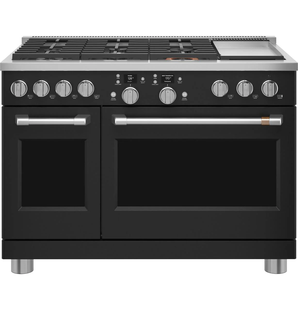 Cafe C2Y486P3TD1 CAF(EBACK)™ 48" Smart Dual-Fuel Commercial-Style Range with 6 Burners and Griddle (Natural Gas) - Image 2